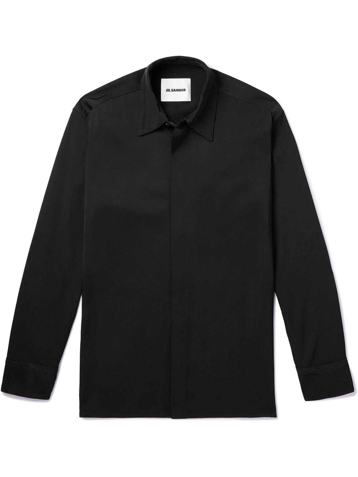 Jil Sander Men's Twill Boxy-fit Shirt In Black
