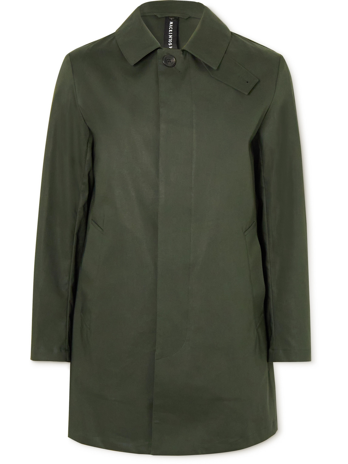 Mackintosh Cambridge Bonded Cotton Trench Coat In Green