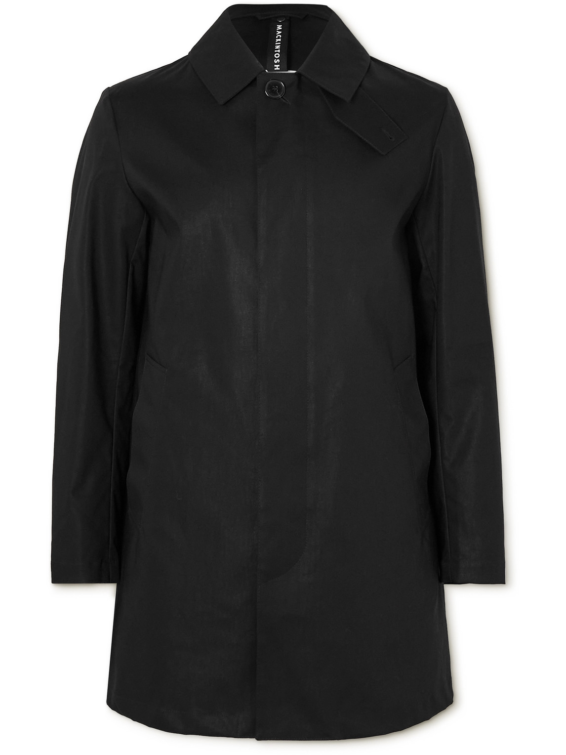 Mackintosh Cambridge Bonded Cotton Trench Coat In Black