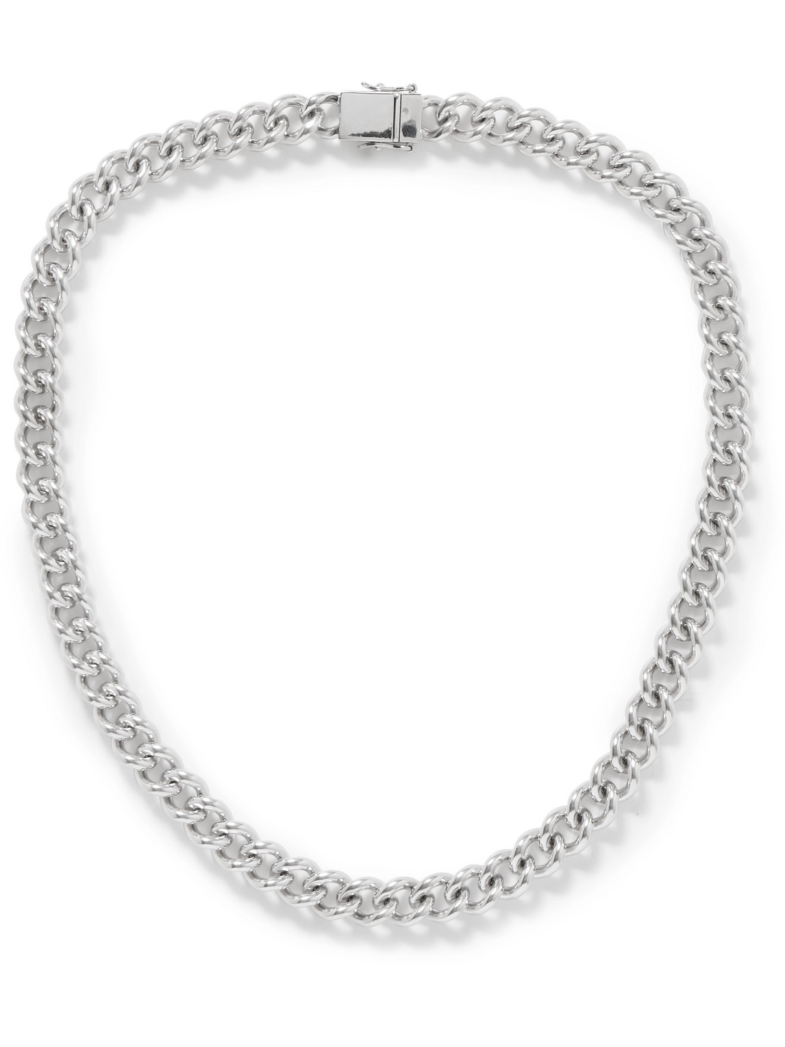 Tom Wood Lou Rhodium-plated Chain Necklace In Silver