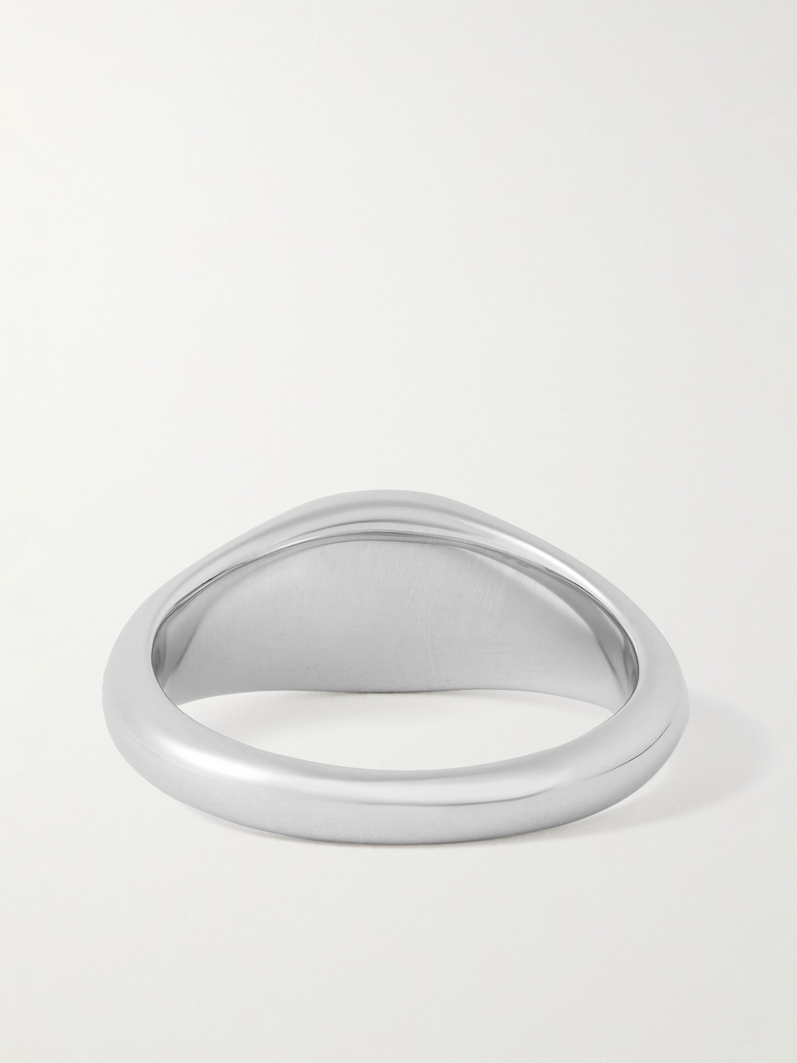 Shop Tom Wood Joe Rhodium-plated Signet Ring In Silver
