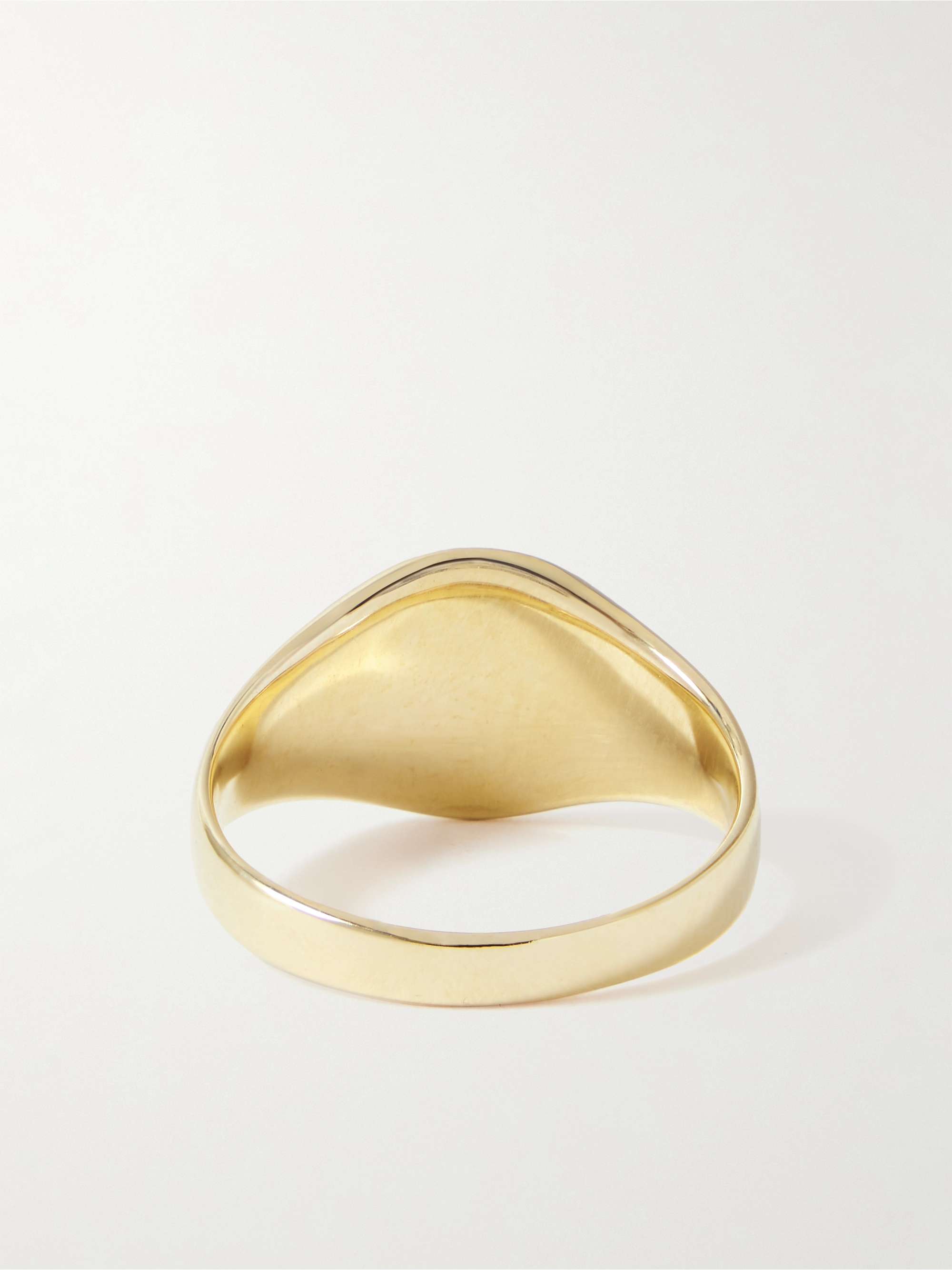 TOM WOOD Mini Signet Recycled Gold Ring for Men | MR PORTER