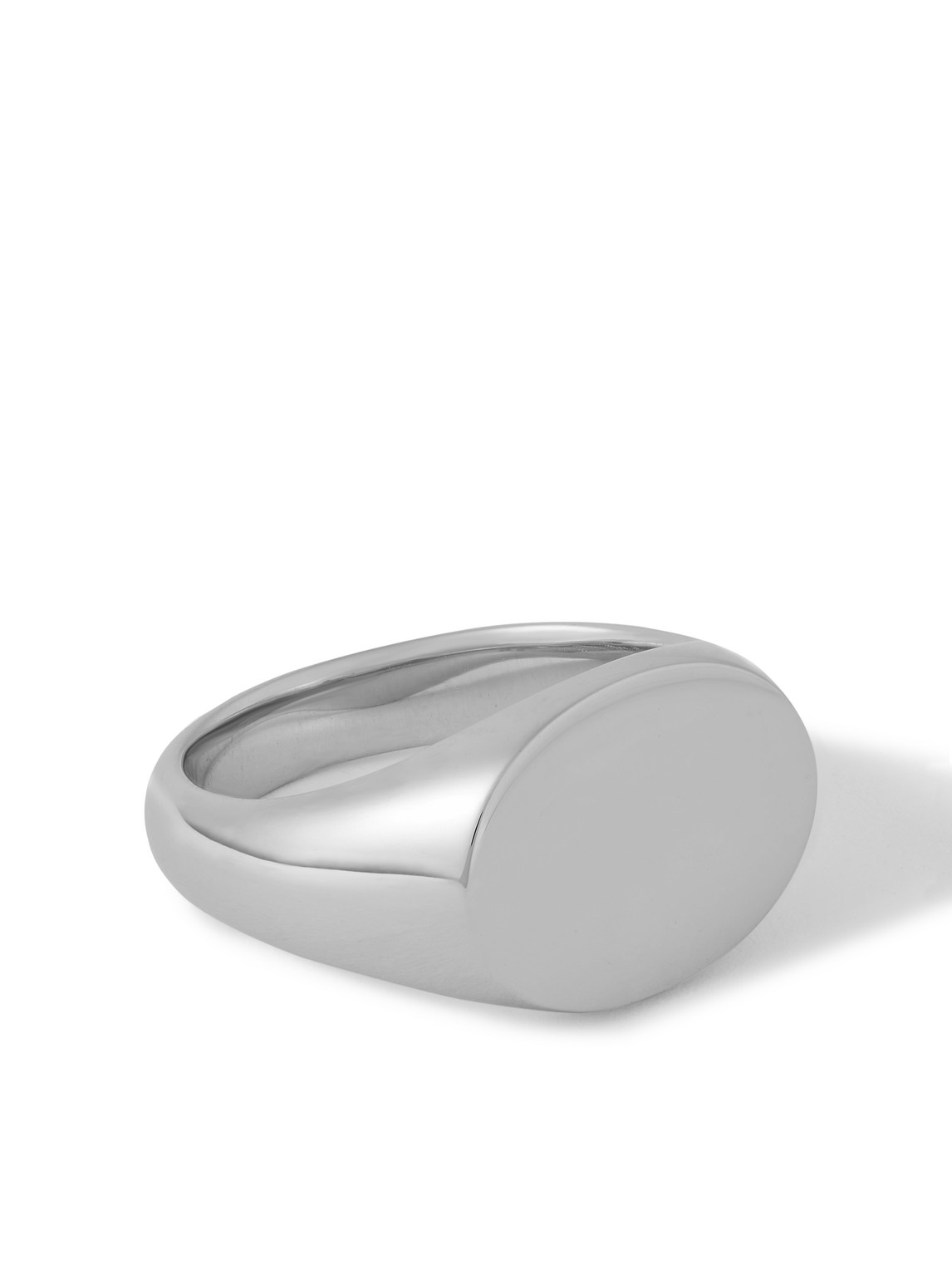 Ivy Rhodium-Plated Recycled Silver Signet Ring