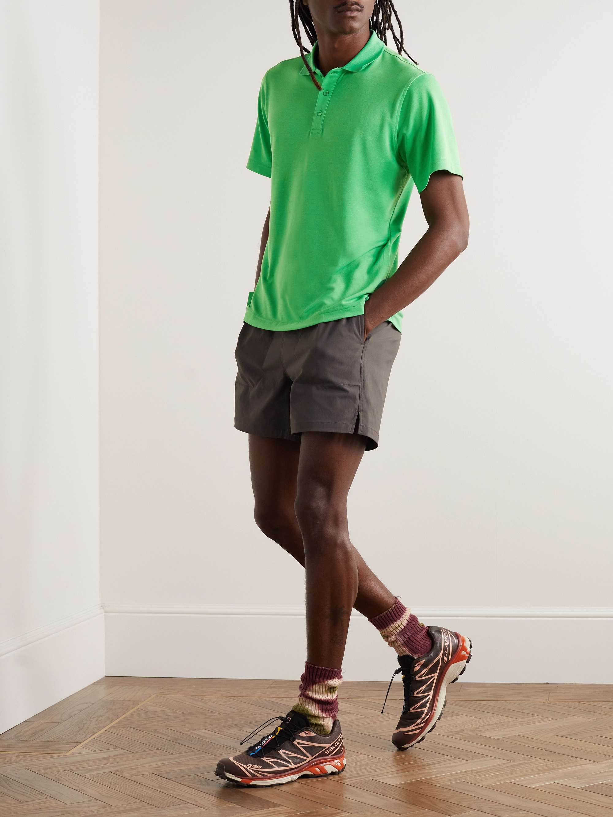 OUTDOOR VOICES Birdie Recycled-Piqué Polo Shirt