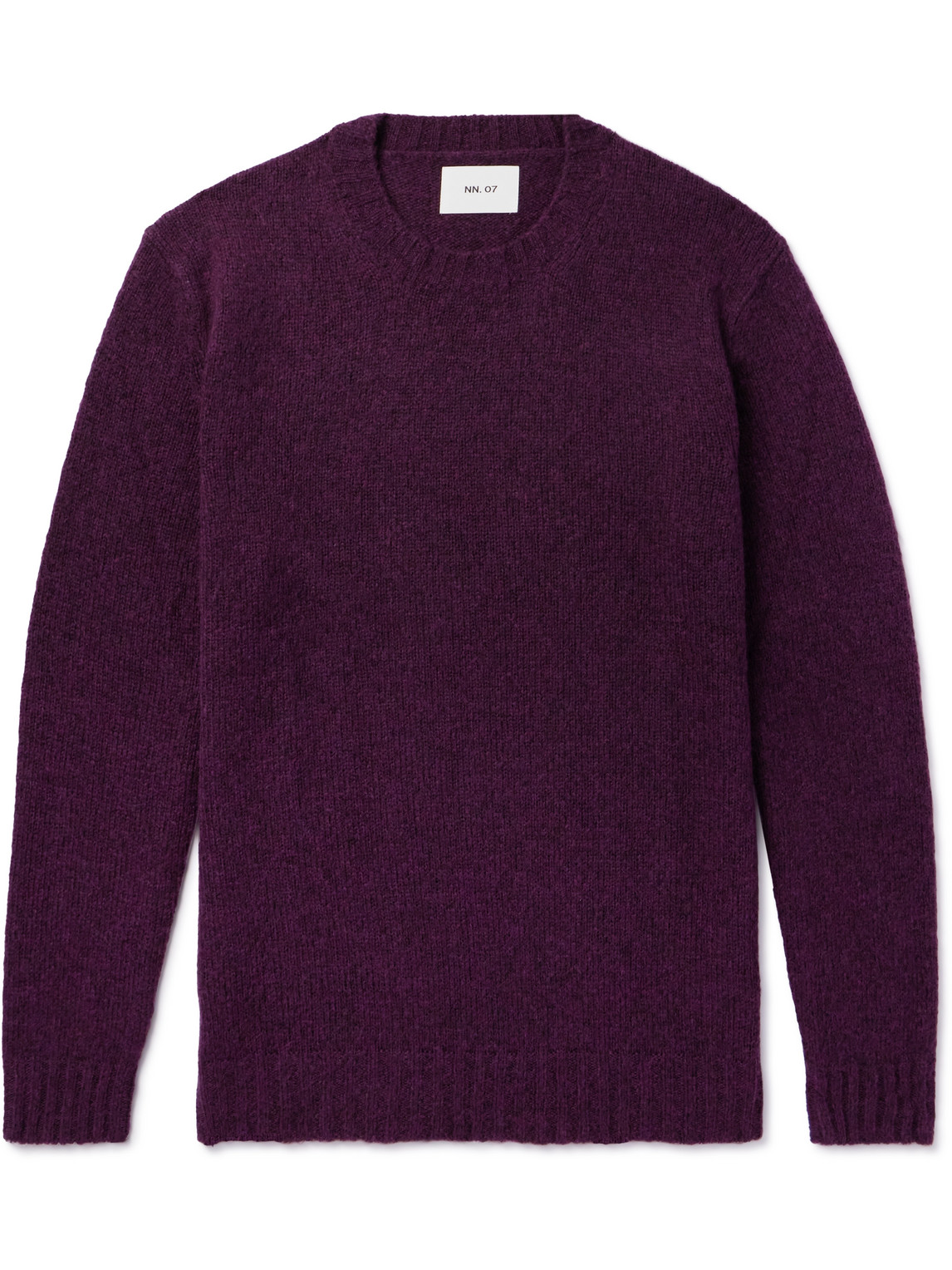 Nn07 Lee 6598 Wool Blend Regular Fit Crewneck Sweater In Purple