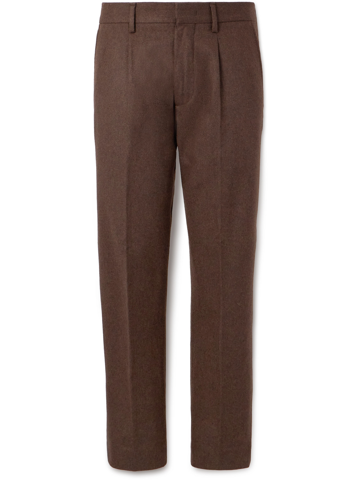 Bill 1630 Tapered Cropped Pleated Wool-Blend Twill Trousers