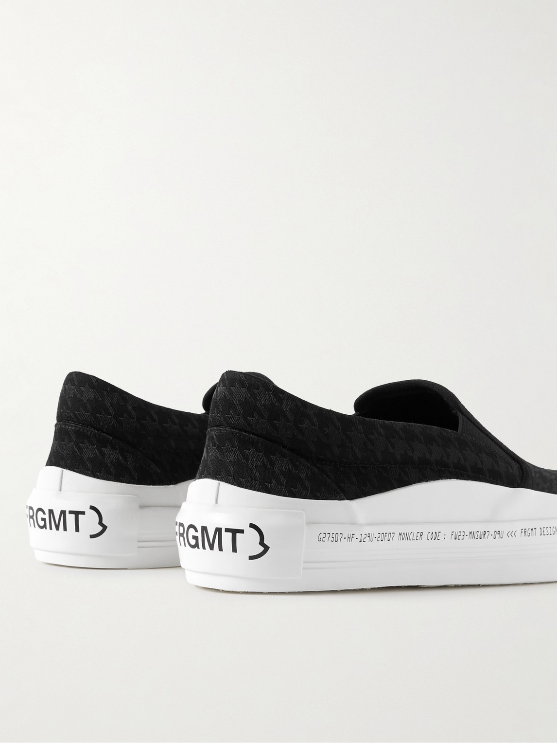 Shop Moncler Genius 7 Moncler Frgmt Hiroshi Fujiwara Jacquard Slip-on Sneakers In Black