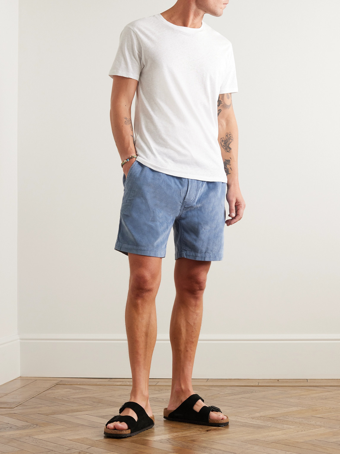 Frescobol Carioca Lucio Cotton And Linen-blend Jersey T-shirt In White