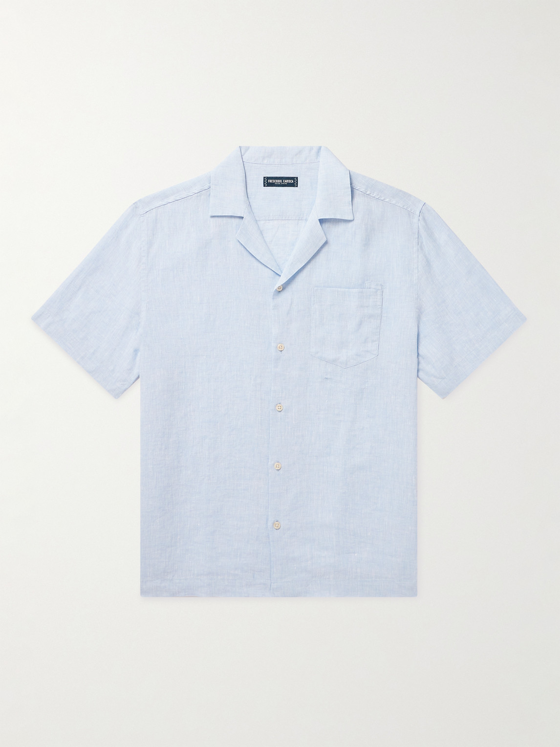 Frescobol Carioca Angelo Camp-Collar Linen hirt - Men