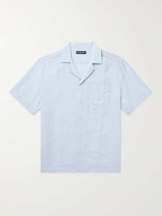 Frescobolcarioca Angelo Camp-Collar Linen Shirt