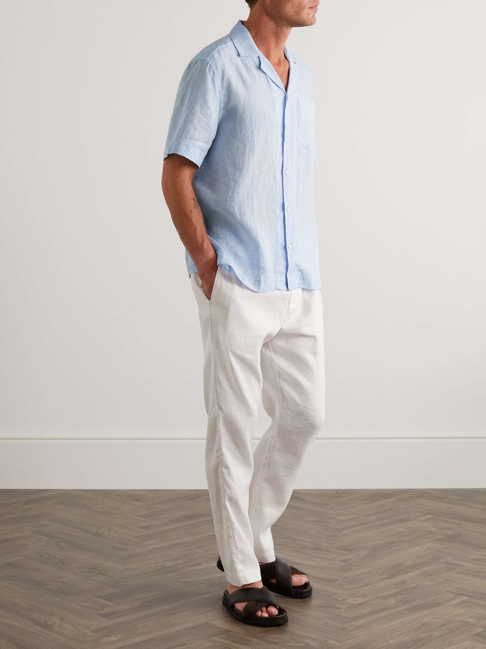 FRESCOBOL CARIOCA Angelo Camp-Collar Linen Shirt for Men | MR PORTER