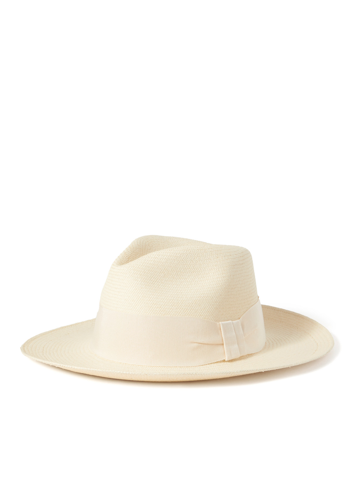 Frescobol Carioca Rafael Panama Hat Wide Band In White
