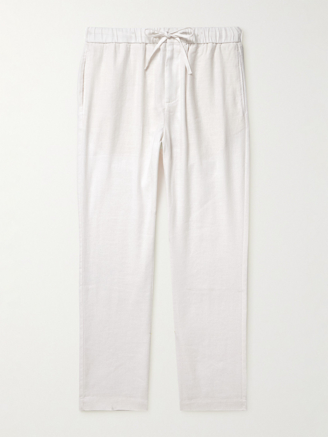 Frescobol Carioca Oscar Straight-Leg Linen and Cotton-Blend Drawstring Trousers - Men