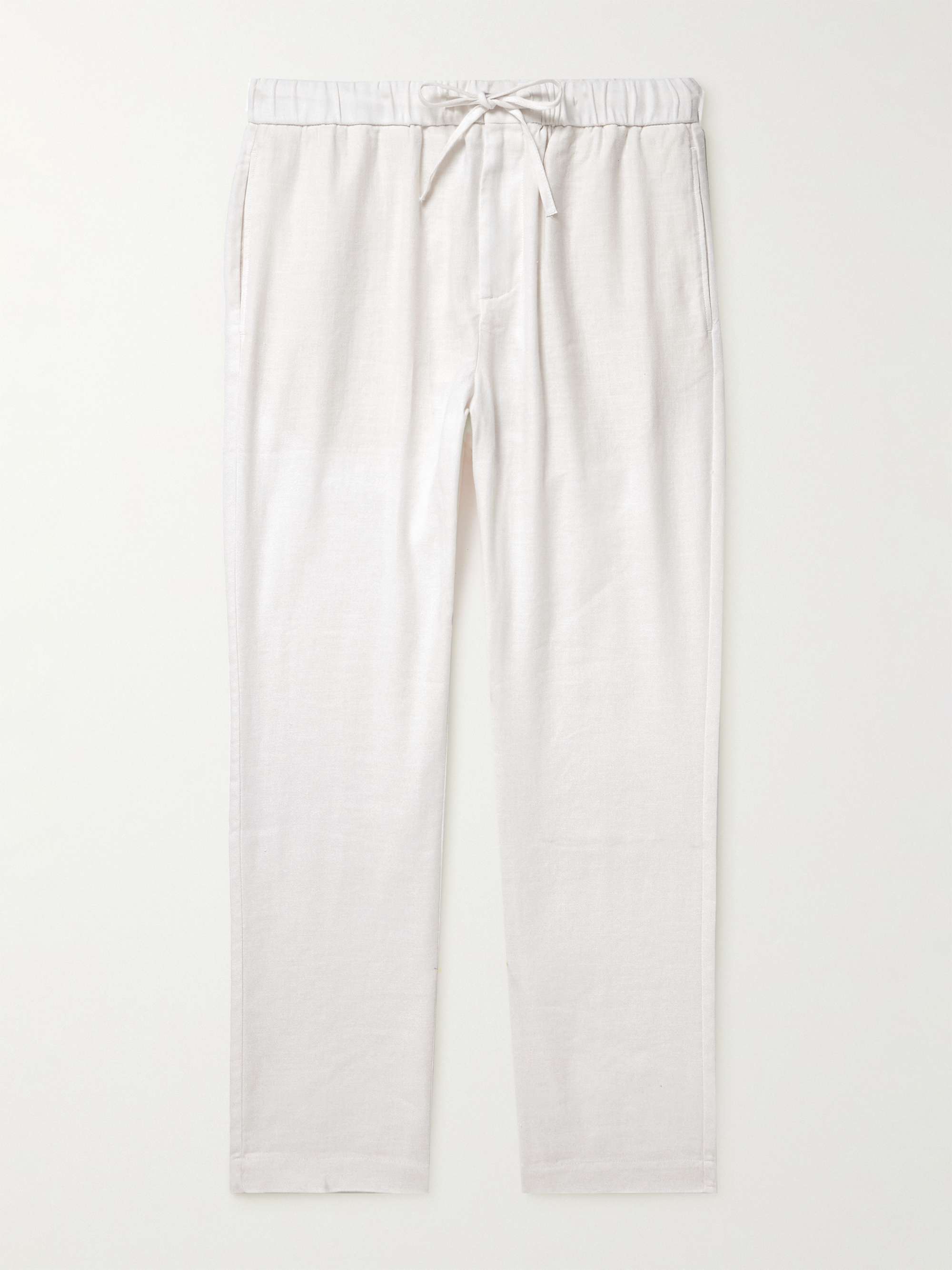 FRESCOBOL CARIOCA Oscar Straight-Leg Linen and Cotton-Blend Drawstring ...