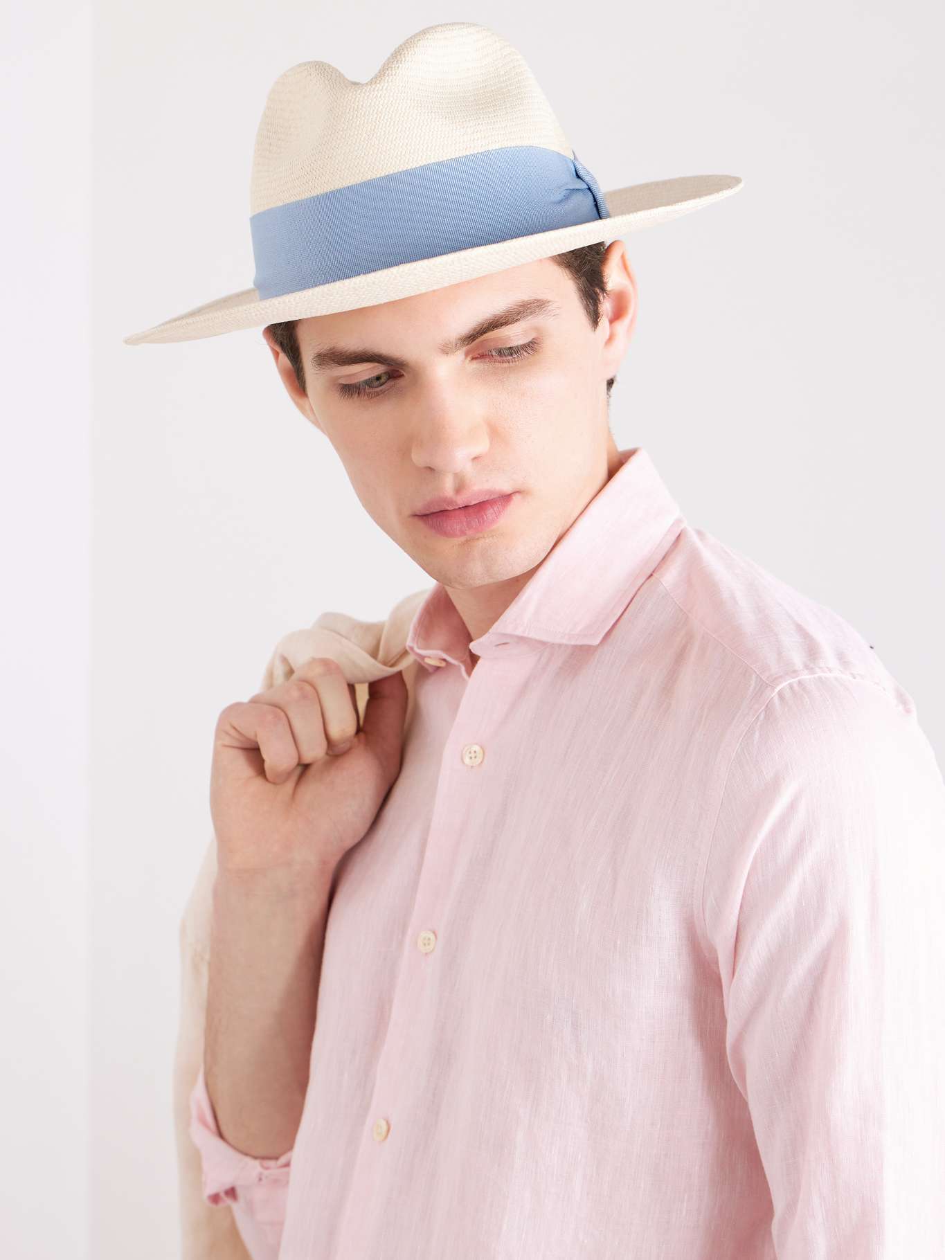 FRESCOBOL CARIOCA Rafael Grosgrain-Trimmed Straw Panama Hat for Men ...