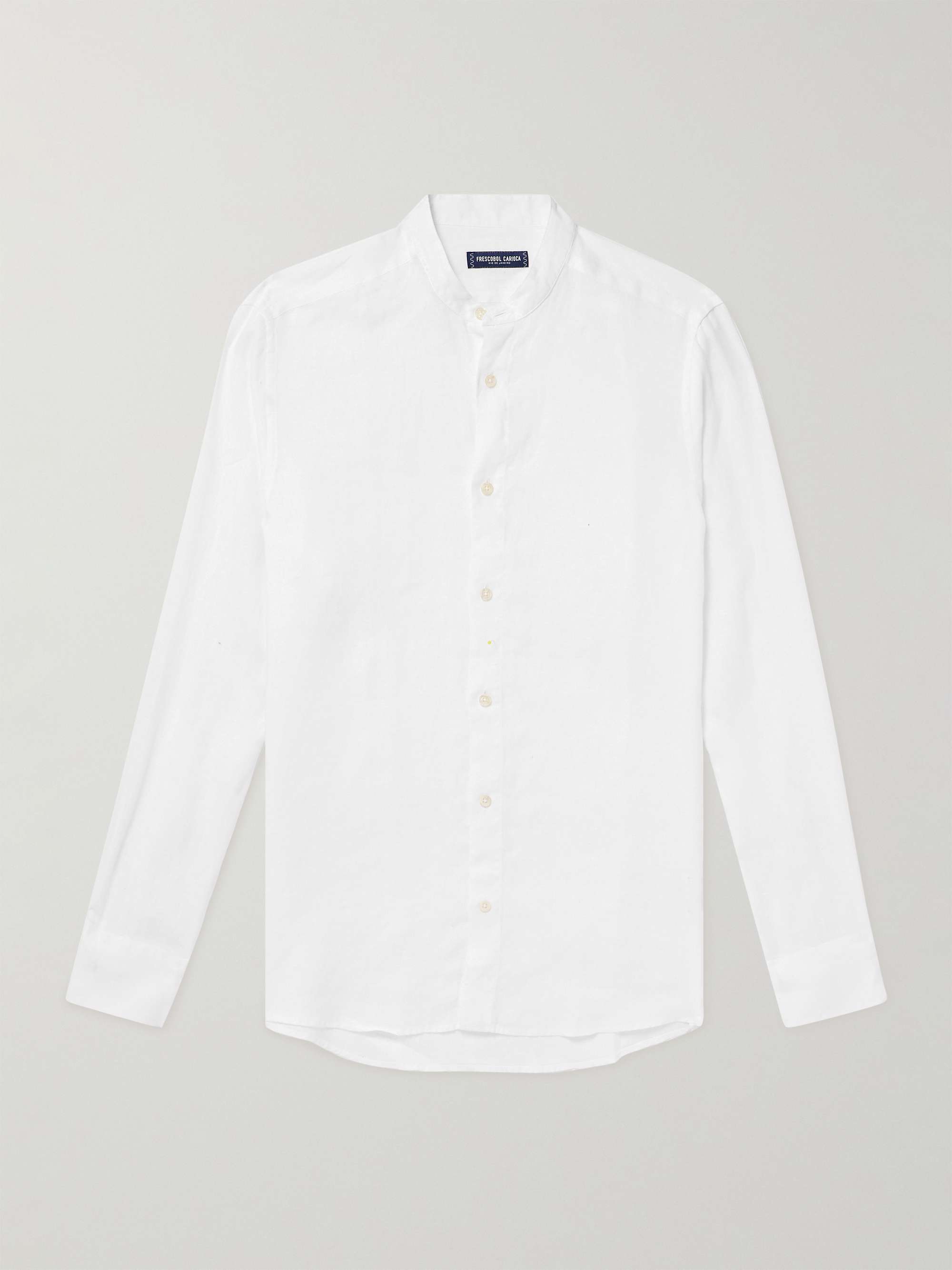 FRESCOBOL CARIOCA Jorge Grandad-Collar Linen Shirt for Men | MR PORTER