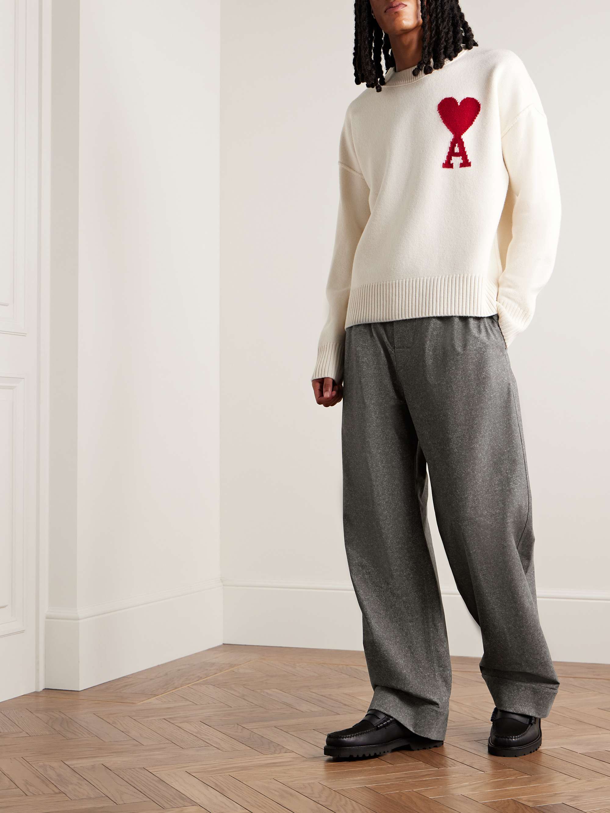 ADC Logo-Intarsia Virgin Wool Sweater