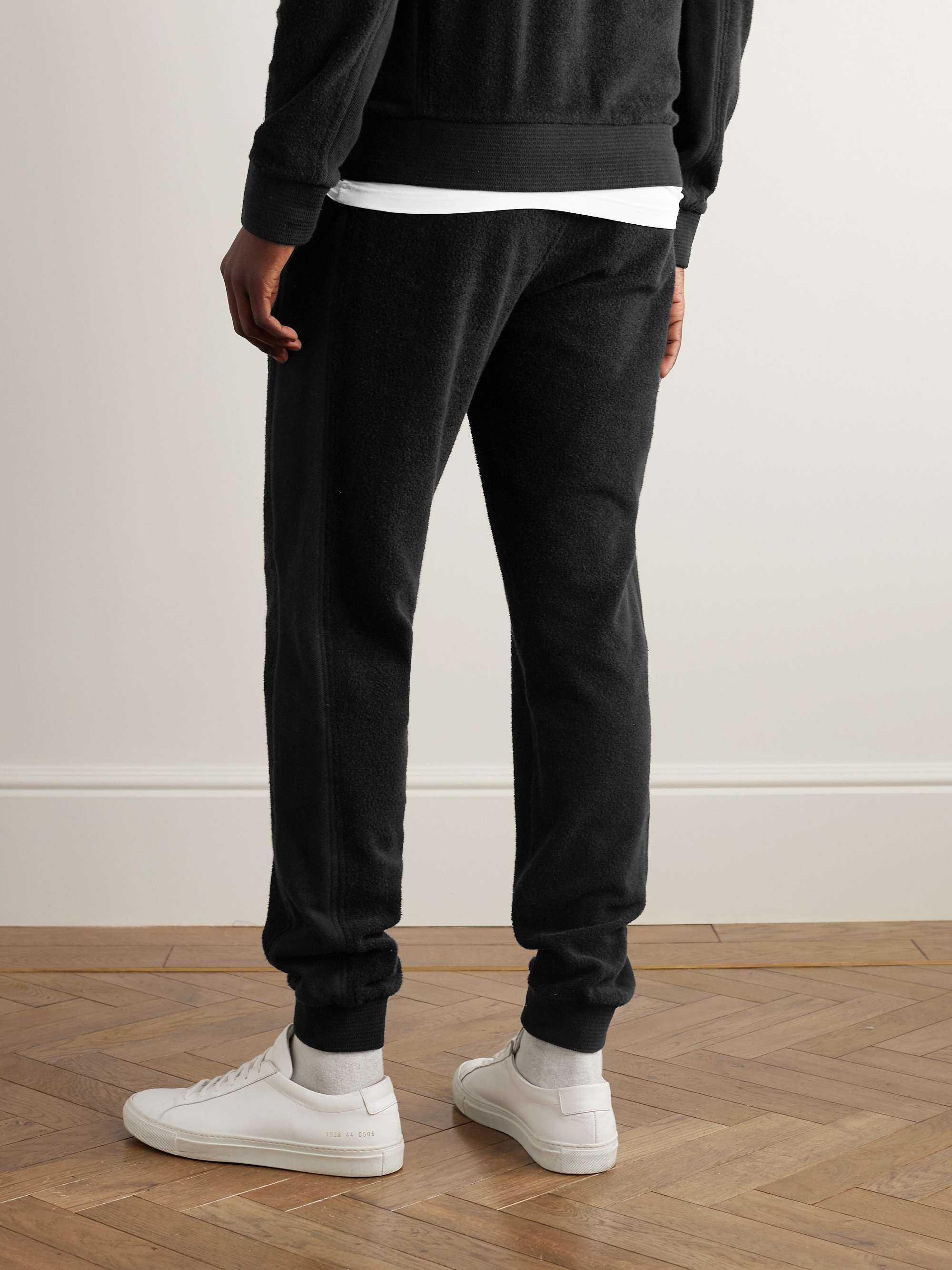 ORLEBAR BROWN Duxbury Tapered Panelled Cotton-Terry and Jersey Sweatpants