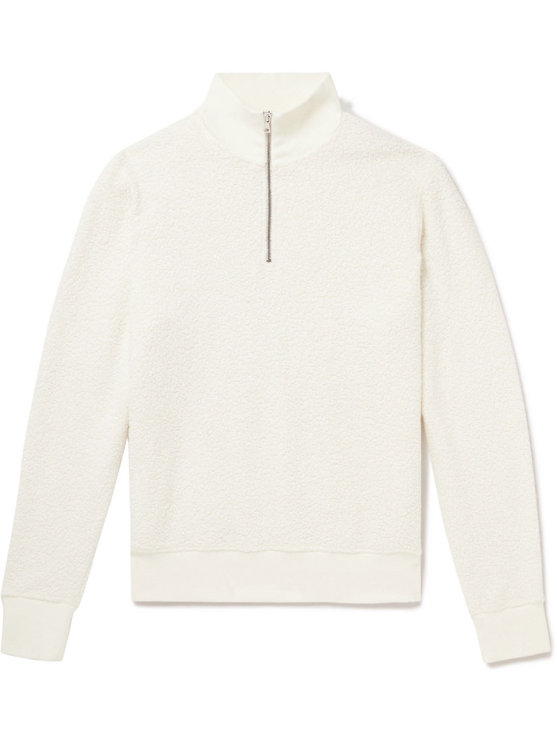 Orlebar Brown Isar High-neck Fleece Sweatshirt In White