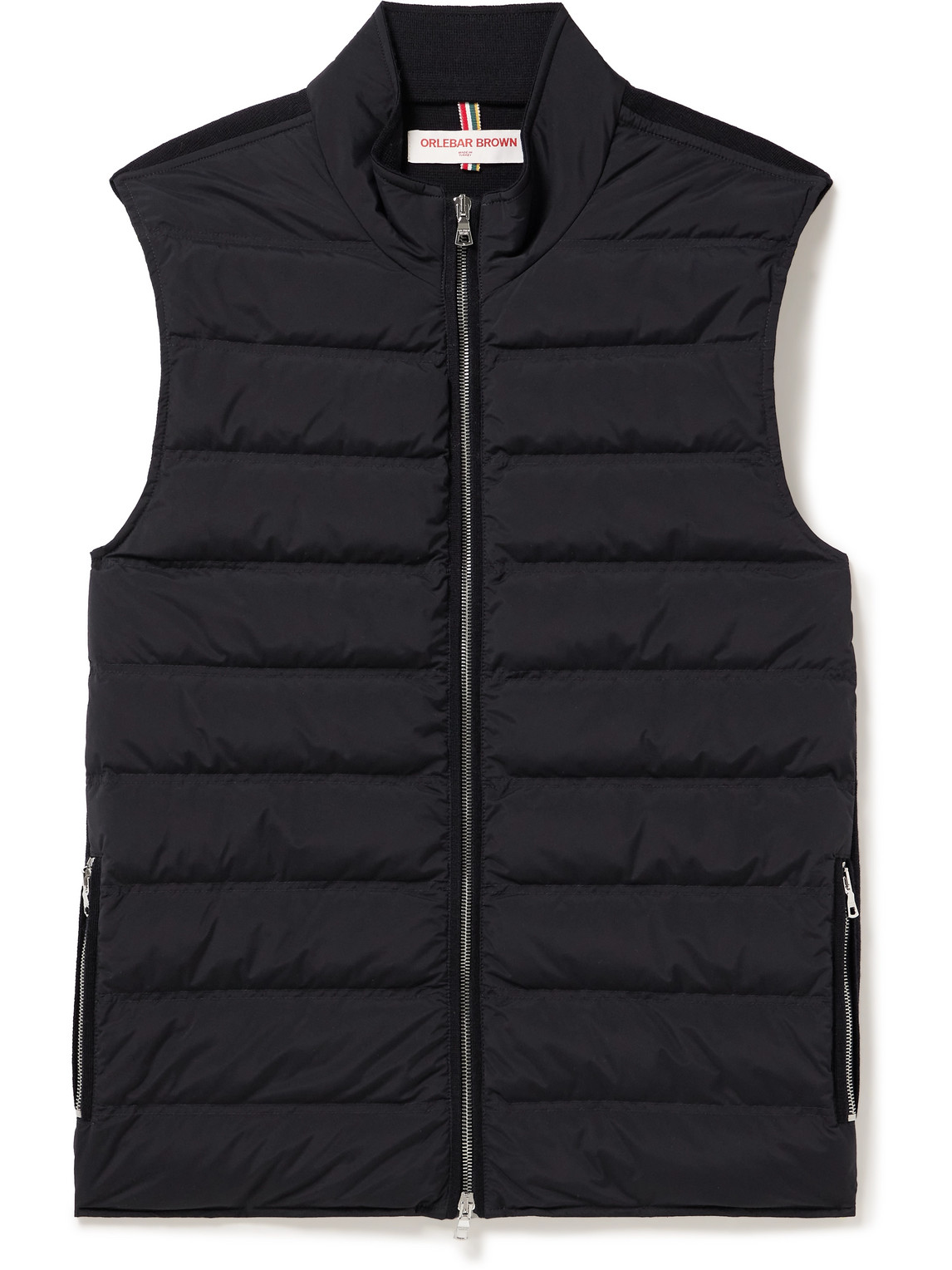 Shop Orlebar Brown Fitzroy Quilted Shell And Merino Wool Down Gilet In Black