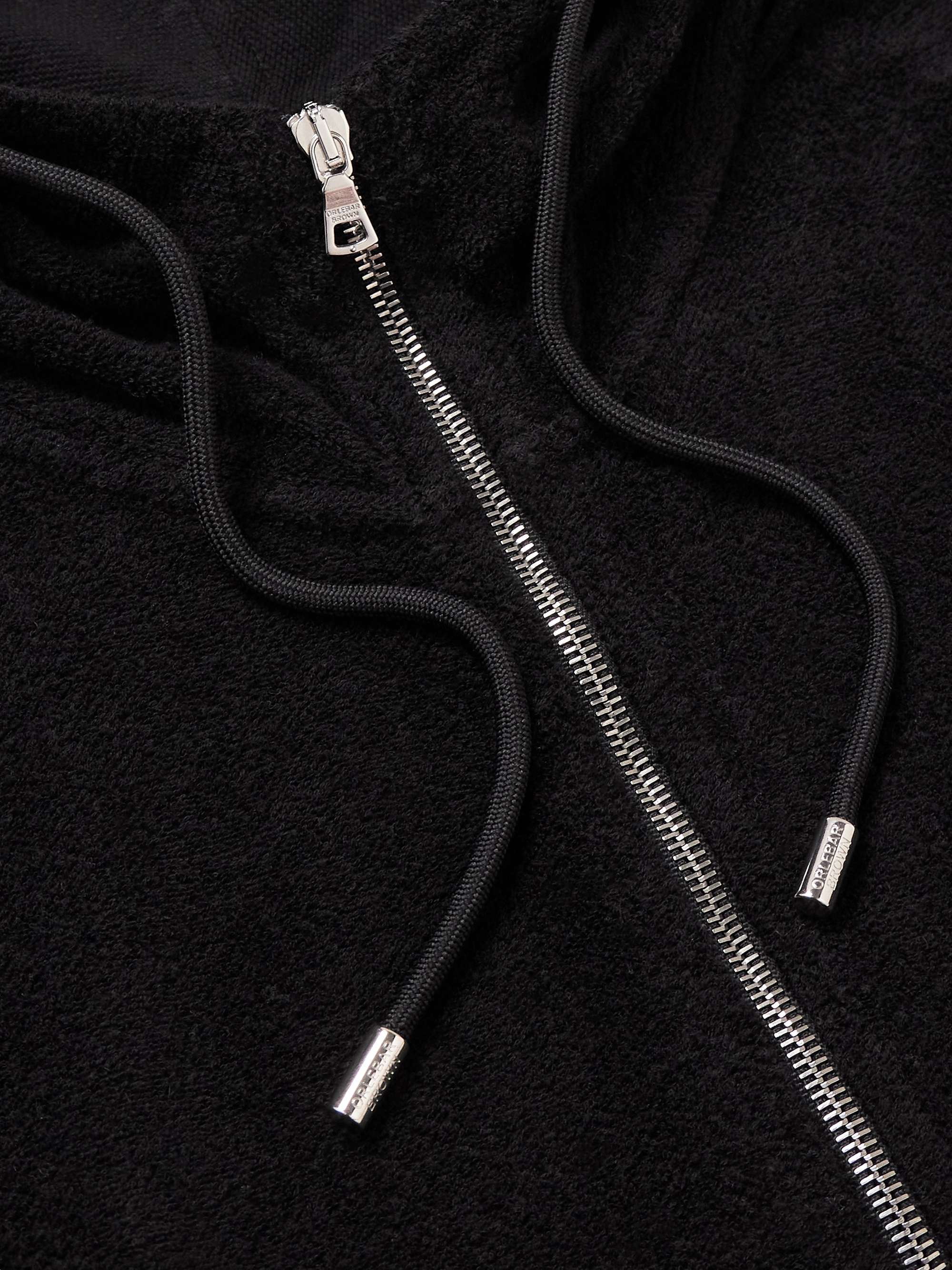 ORLEBAR BROWN Mathers Panelled Organic Cotton-Terry and Jersey Zip-Up Hoodie
