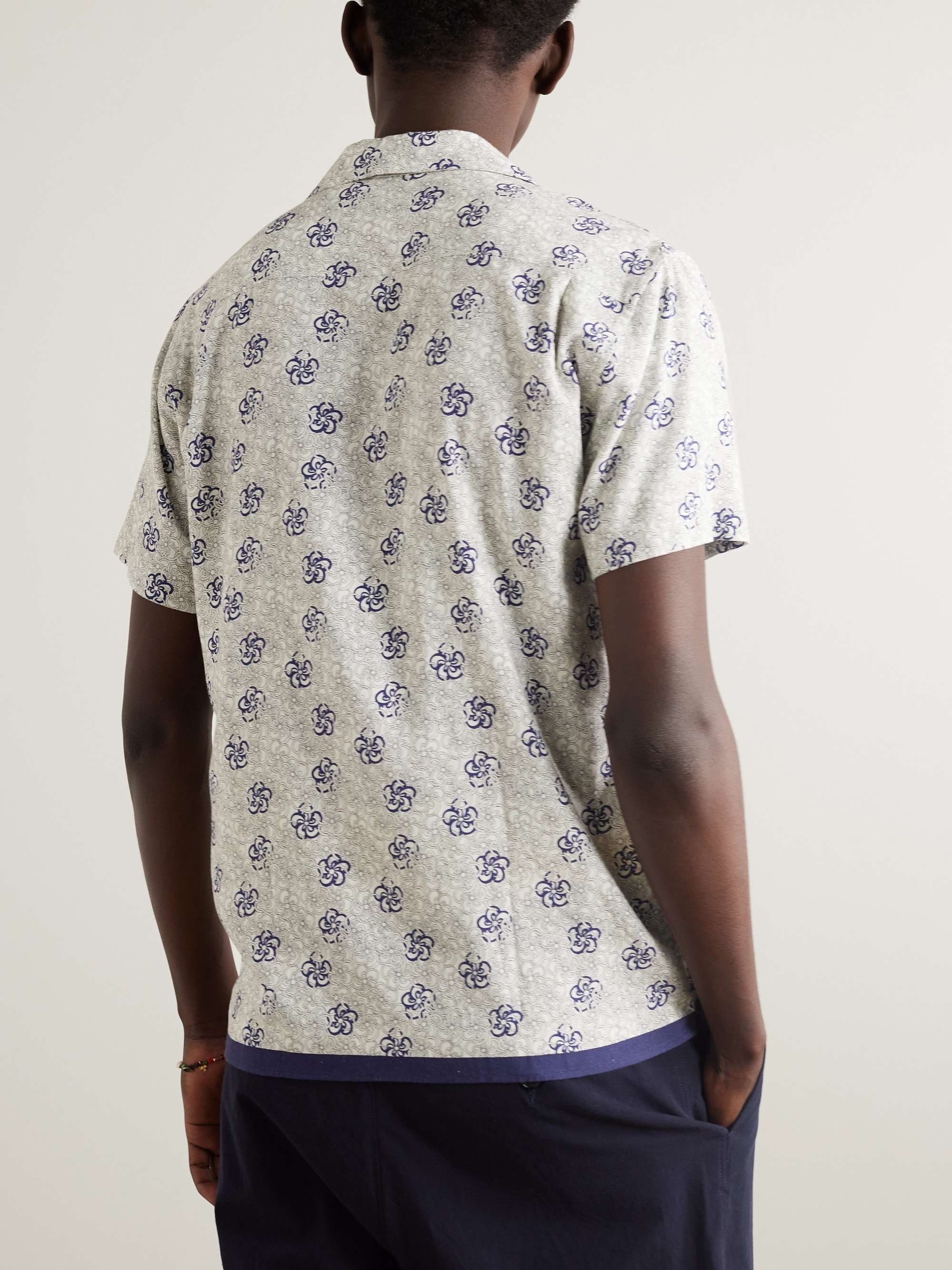ORLEBAR BROWN Travis Camp-Collar Printed Voile Shirt