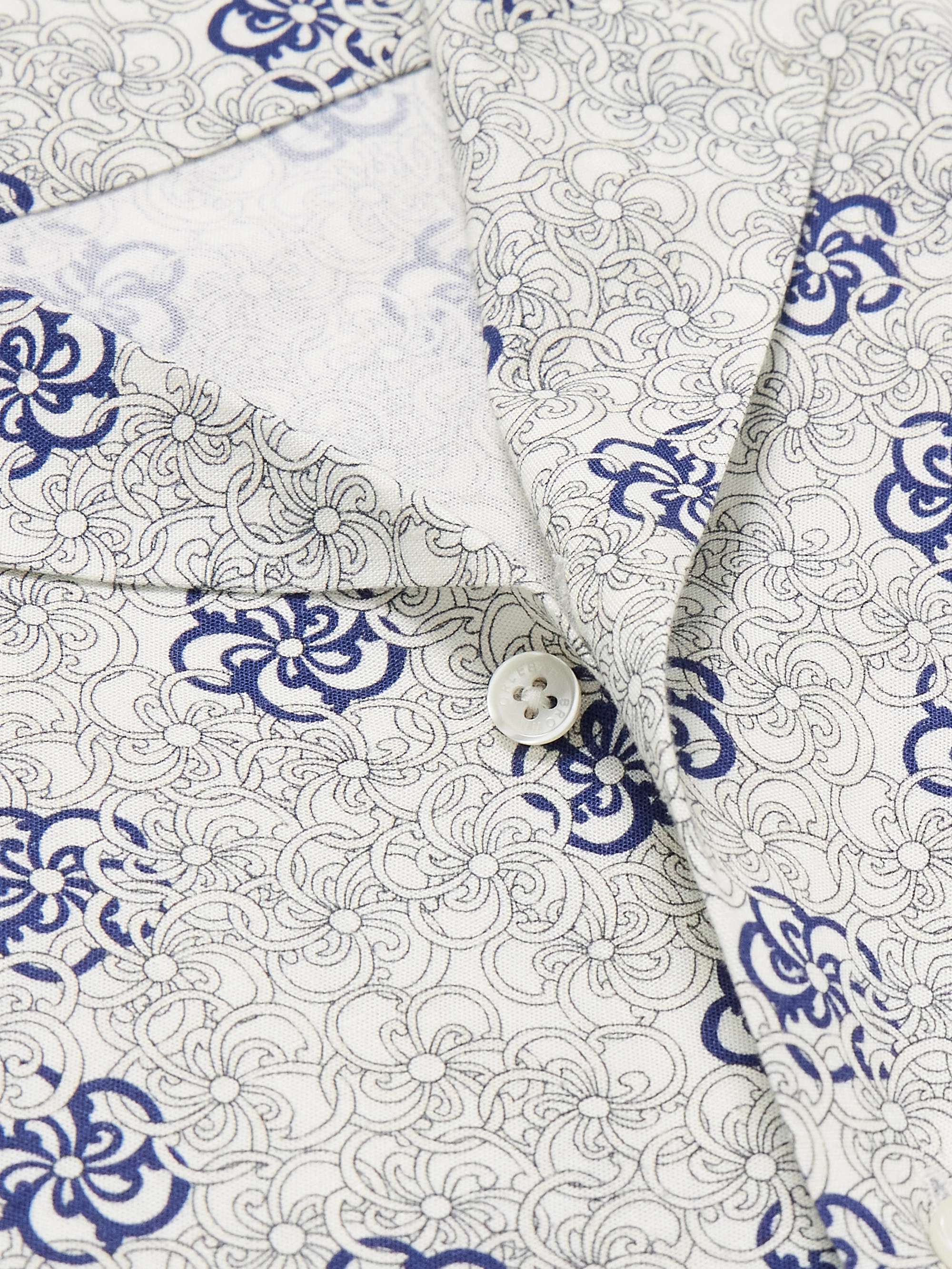 ORLEBAR BROWN Travis Camp-Collar Printed Voile Shirt