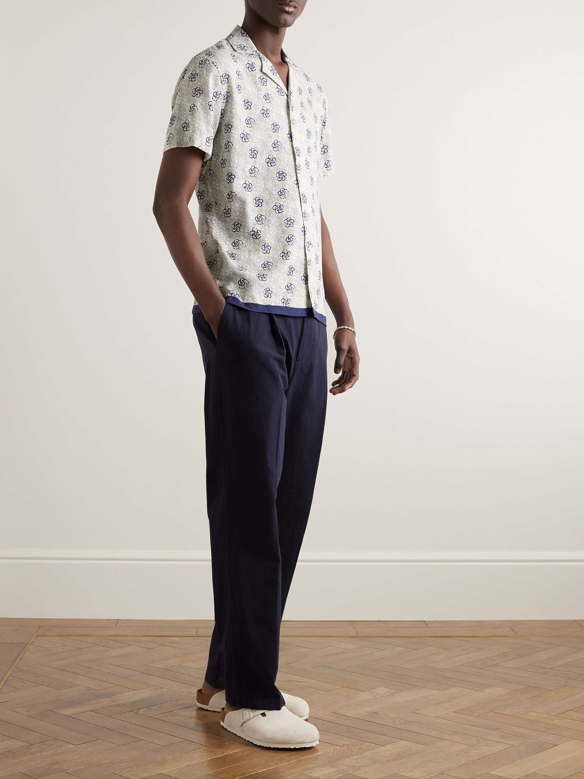 ORLEBAR BROWN Travis Camp-Collar Printed Voile Shirt