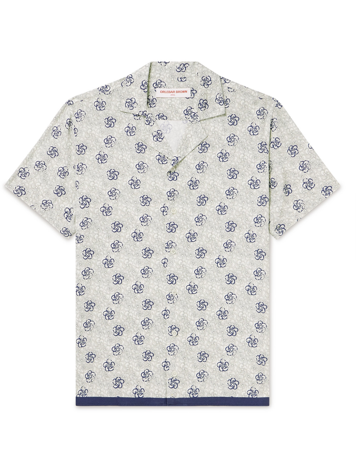 Orlebar Brown Travis Camp-collar Printed Voile Shirt In White