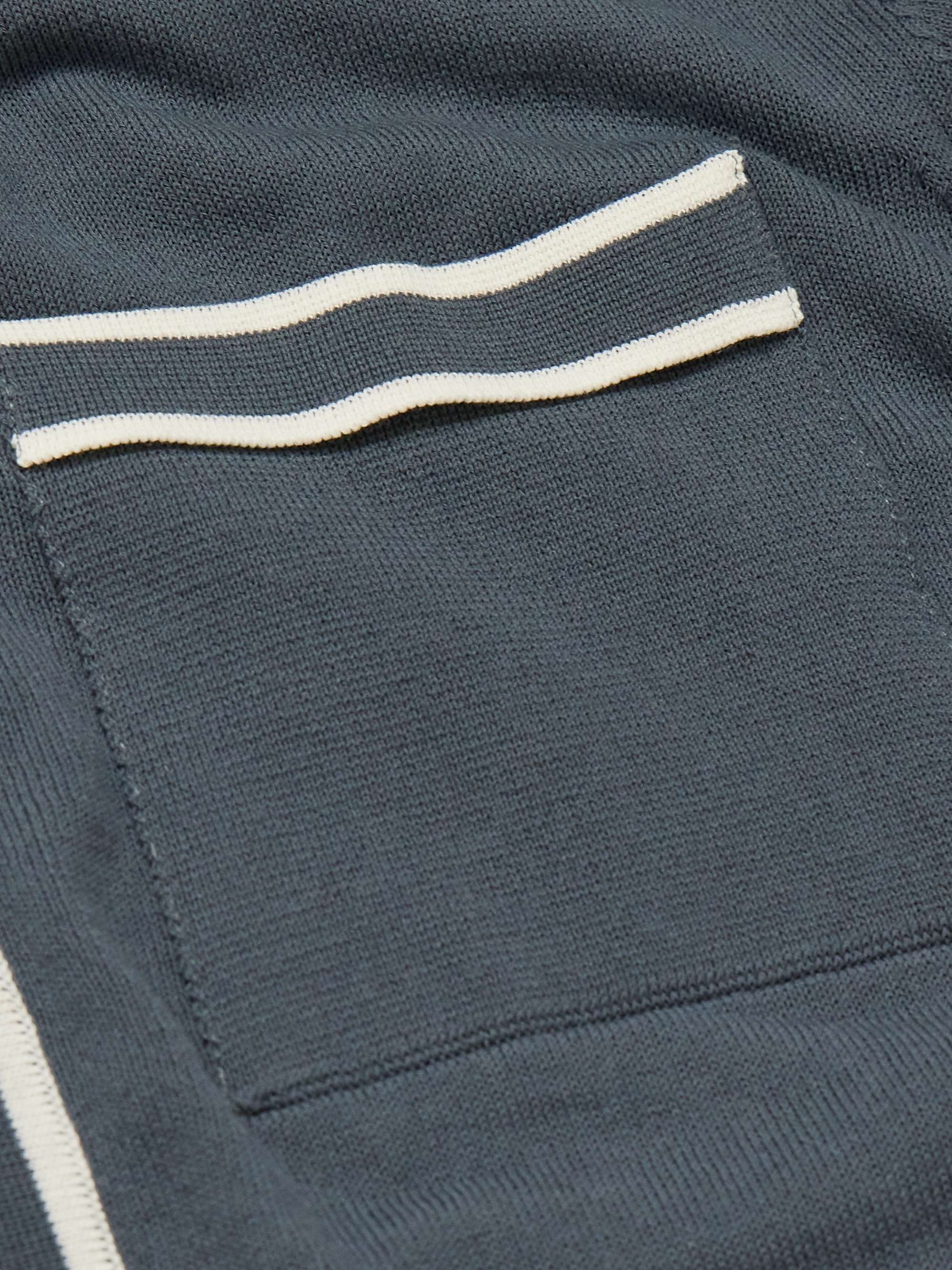 ORLEBAR BROWN Keeling Striped Cotton and Silk-Blend Polo Shirt