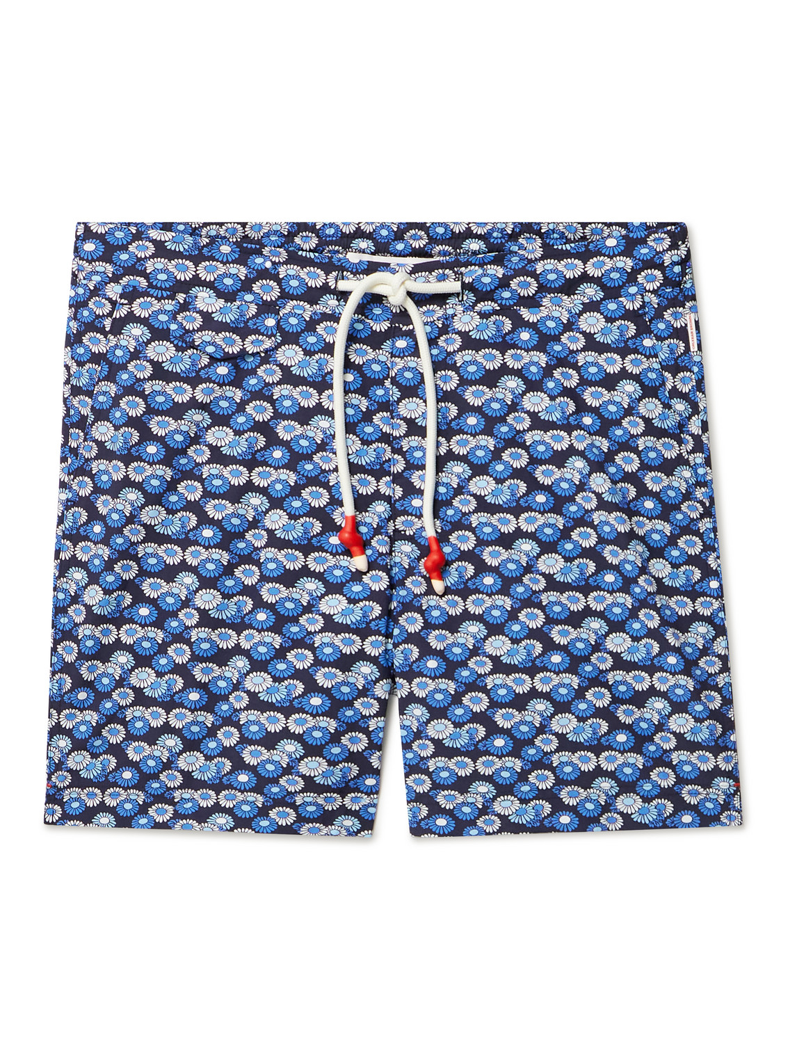 Orlebar Brown Fantasy Floral Ii Slim-fit Mid-length Floral-print Swim Shorts In Blue