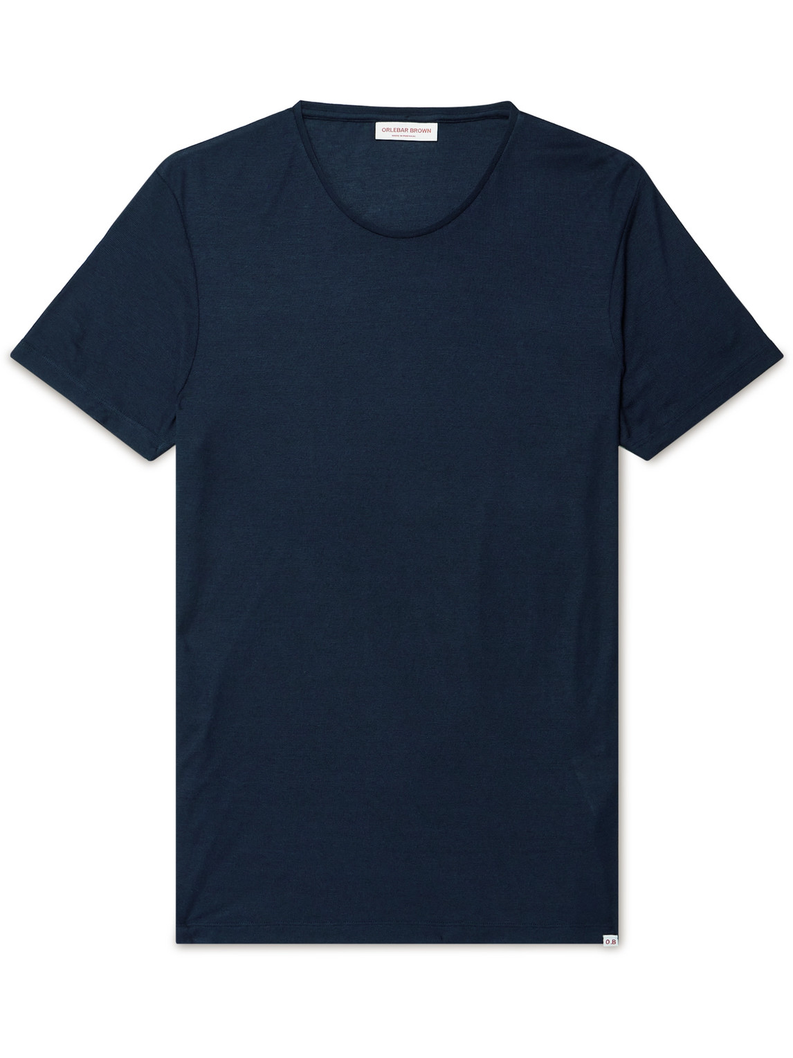 Orlebar Brown Ob-t Stretch-modal And Cashmere-blend T-shirt In Blue