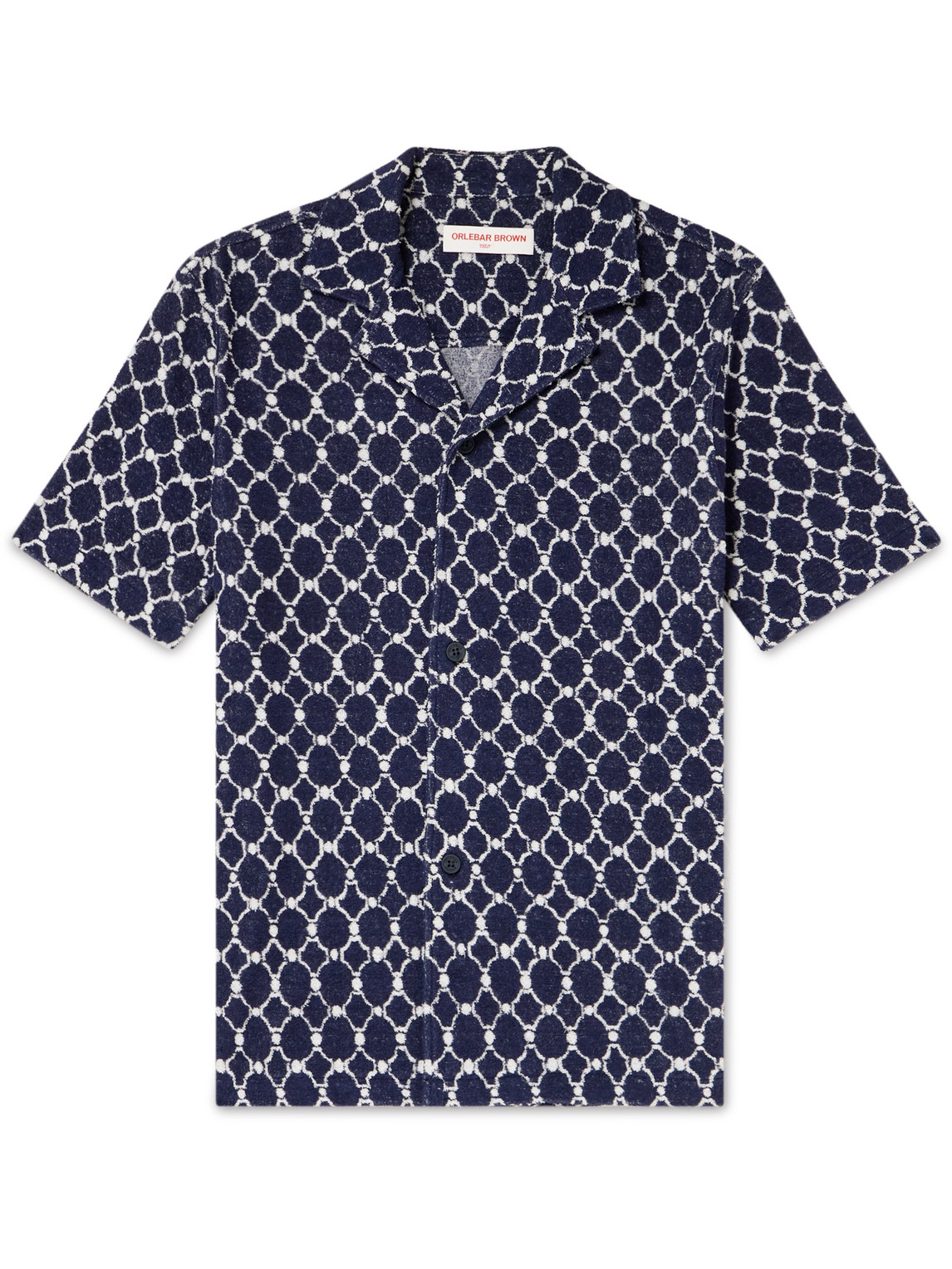 Orlebar Brown Howell Geo Short-sleeve Shirt In Blue