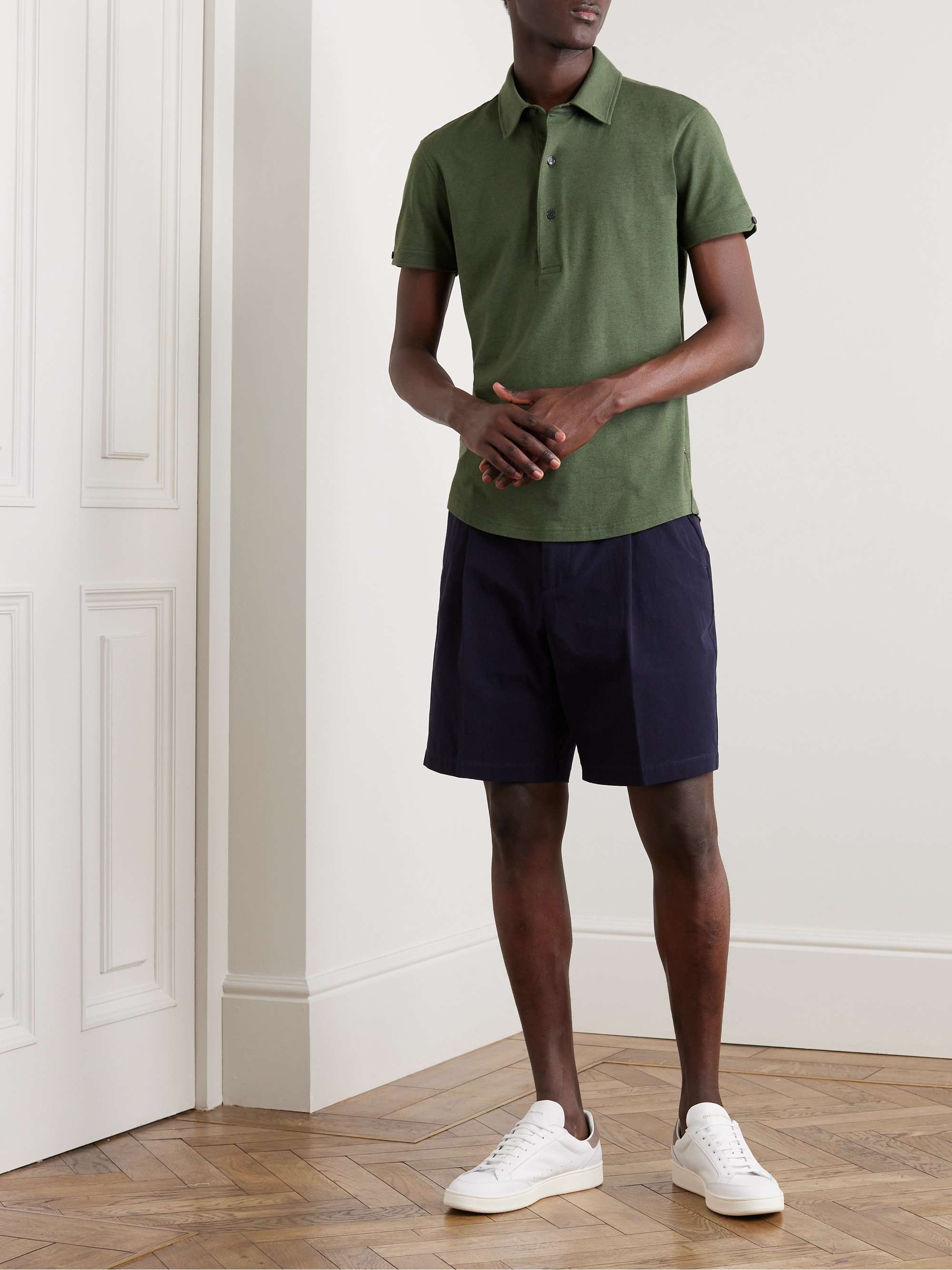 ORLEBAR BROWN + 007 Sebastian Cotton and Silk-Blend Polo Shirt