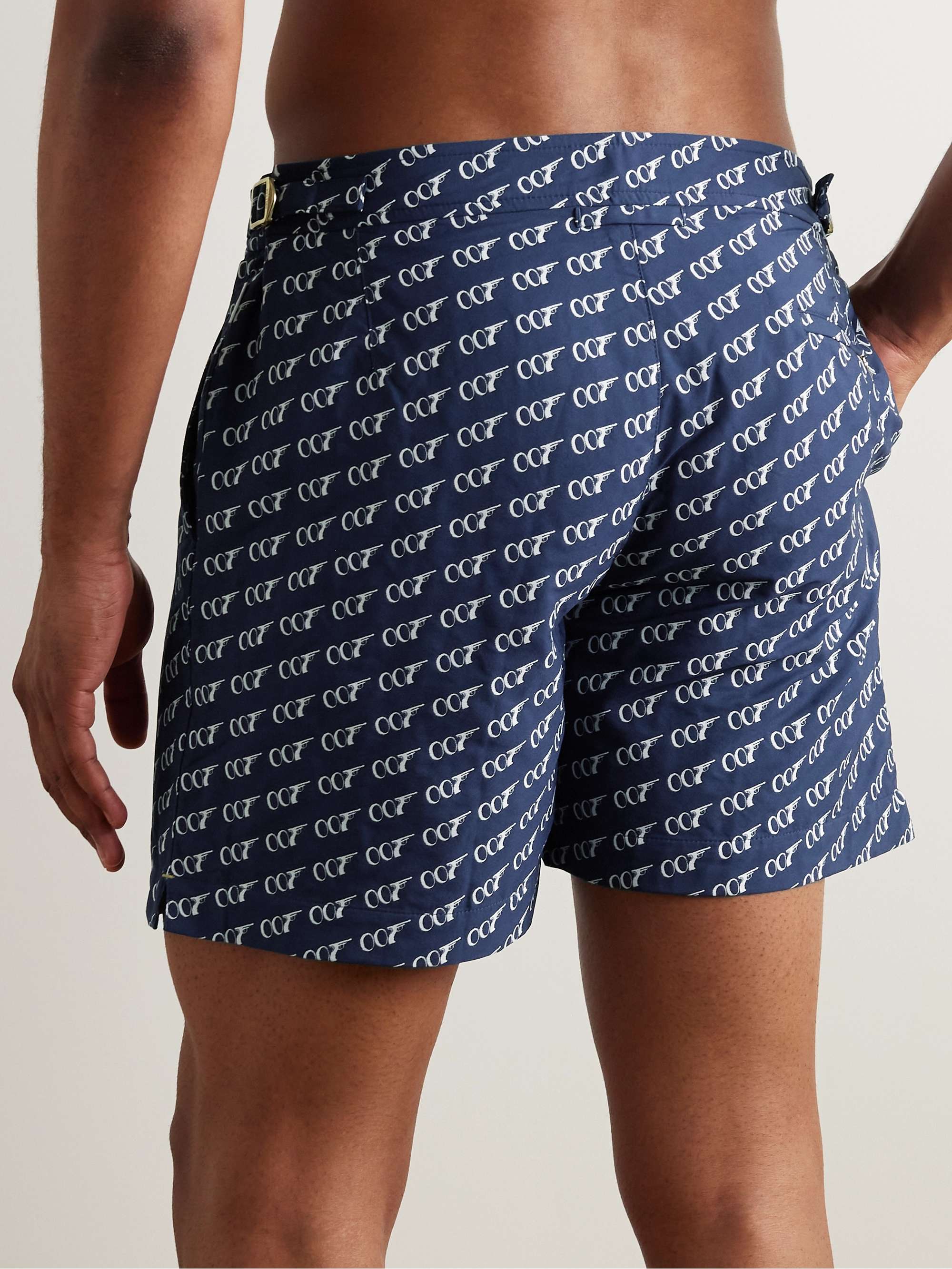 ORLEBAR BROWN + James Bond 007 Bulldog Mid-Length Printed Swim Shorts