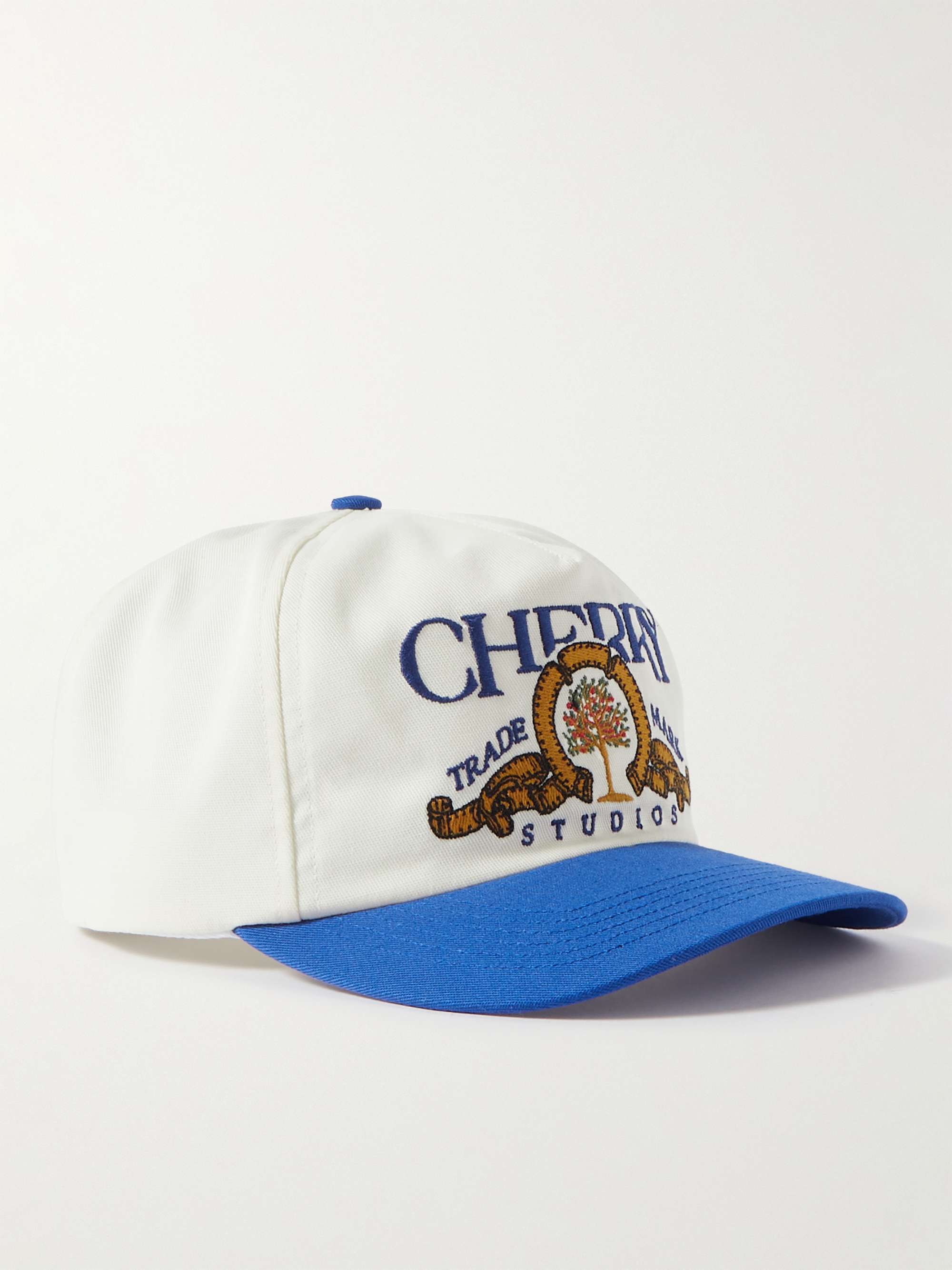 Logo-Embroidered Two-Tone Cotton-Twill Baseball Cap