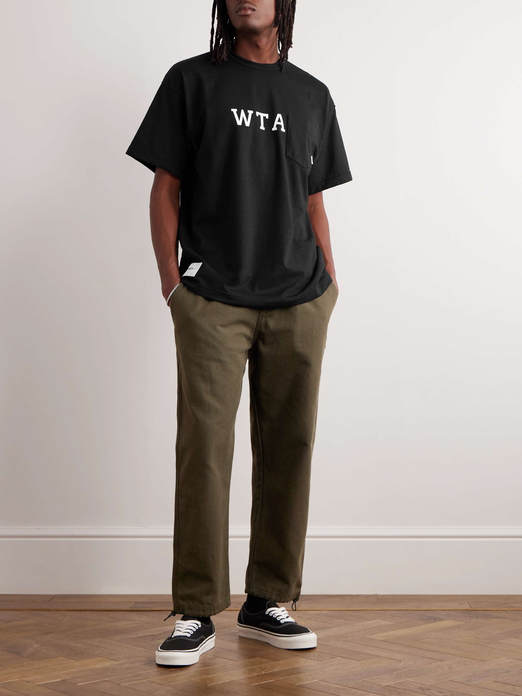 WTAPS® Logo-Print Cotton-Blend Jersey T-Shirt for Men | MR PORTER
