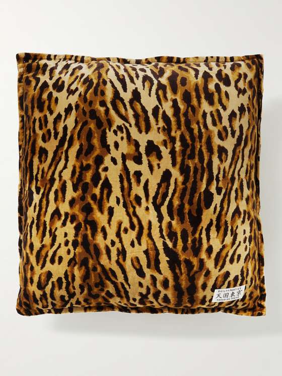mrporter.com | Leopard-Print Cotton-Velvet Pillow