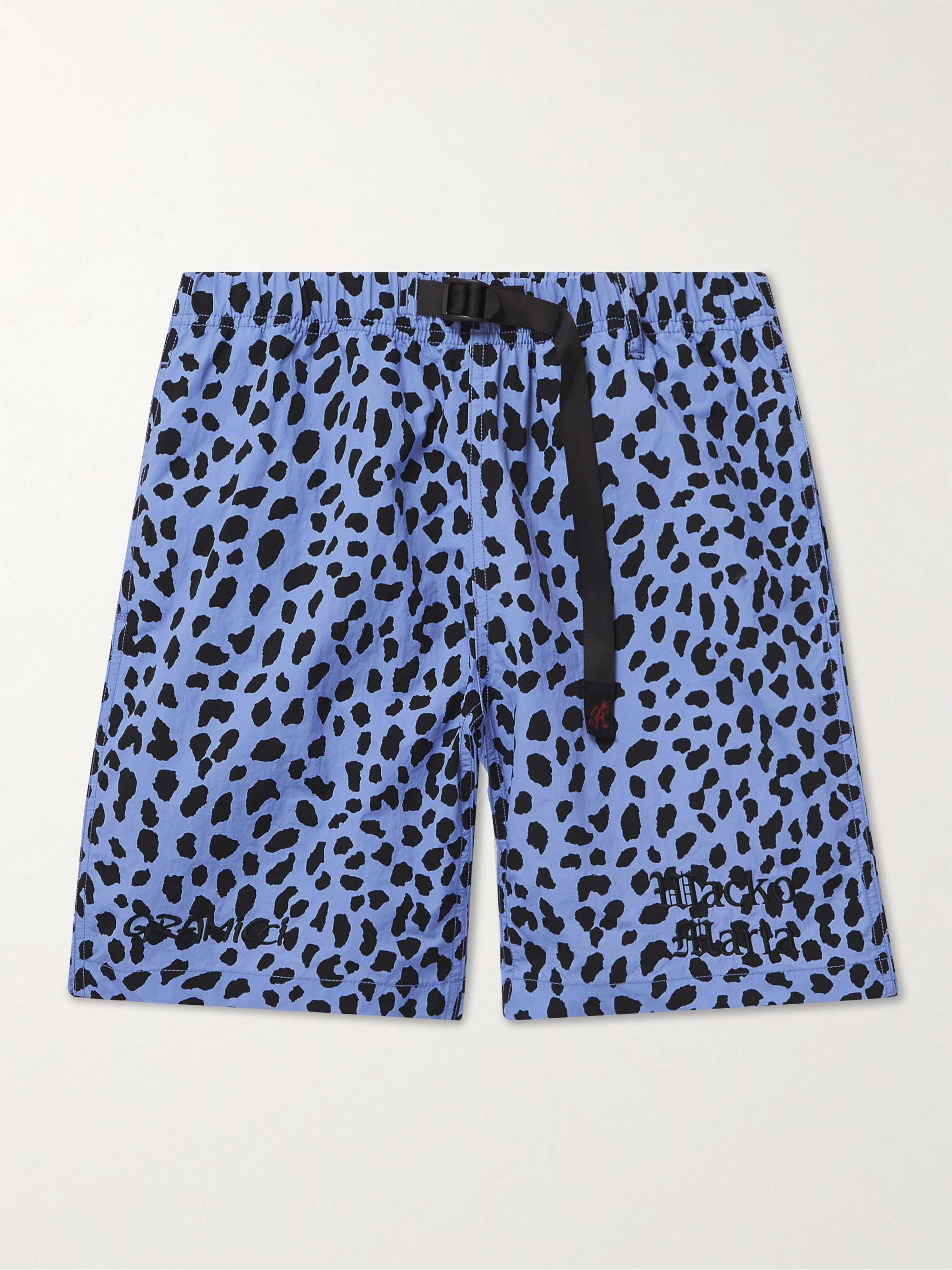 + Gramicci Straight-Leg Belted Leopard-Print Nylon Shorts + Gramicci Straight-Leg Belted Leopard-Print Nylon Shorts