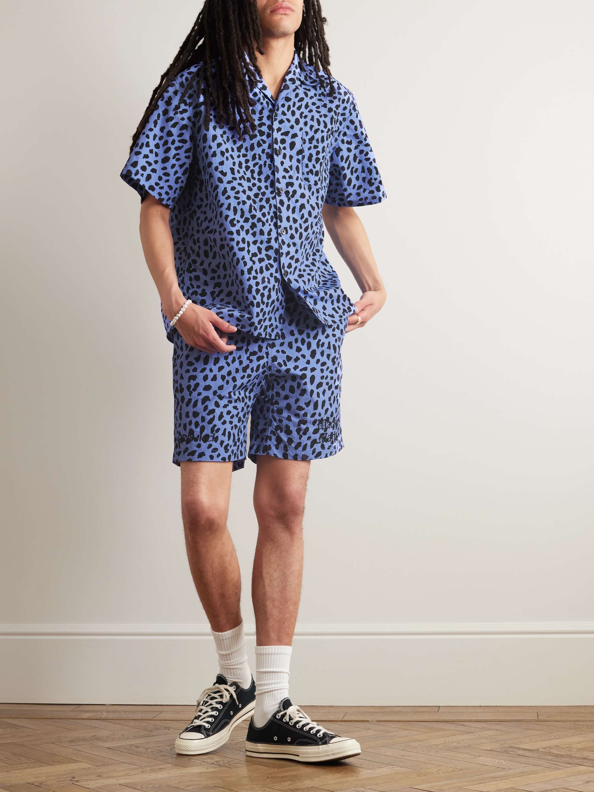 + Gramicci Straight-Leg Belted Leopard-Print Nylon Shorts