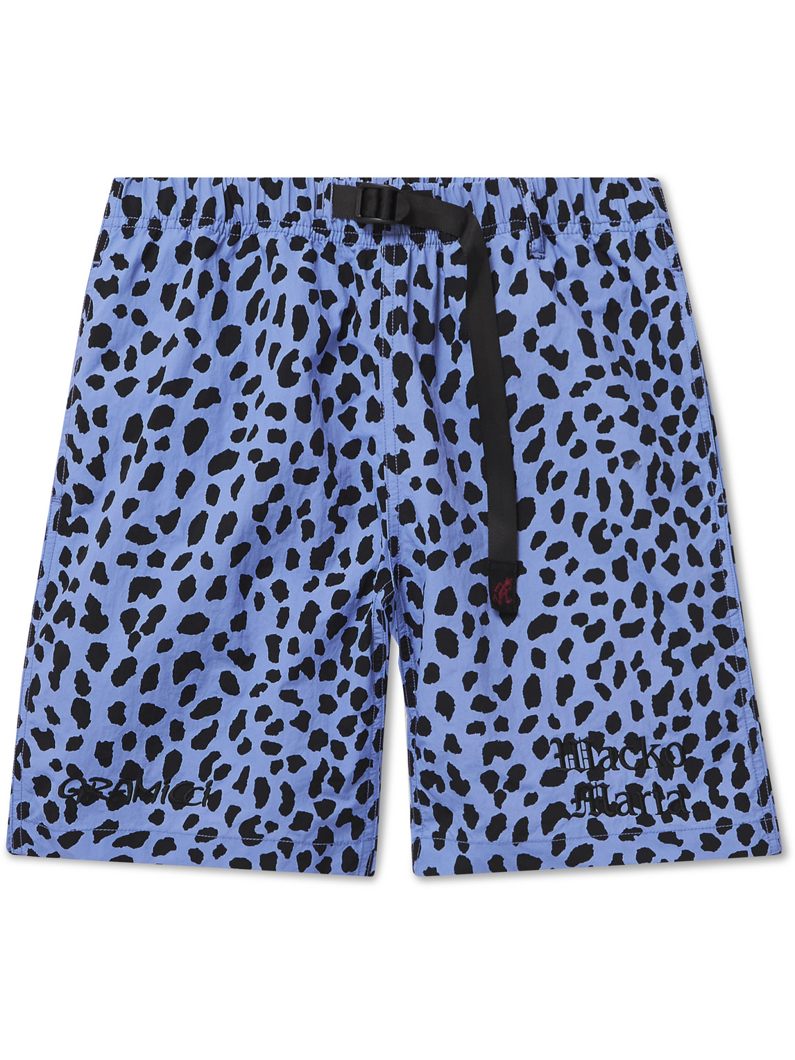 Gramicci Straight-Leg Belted Leopard-Print Nylon Shorts