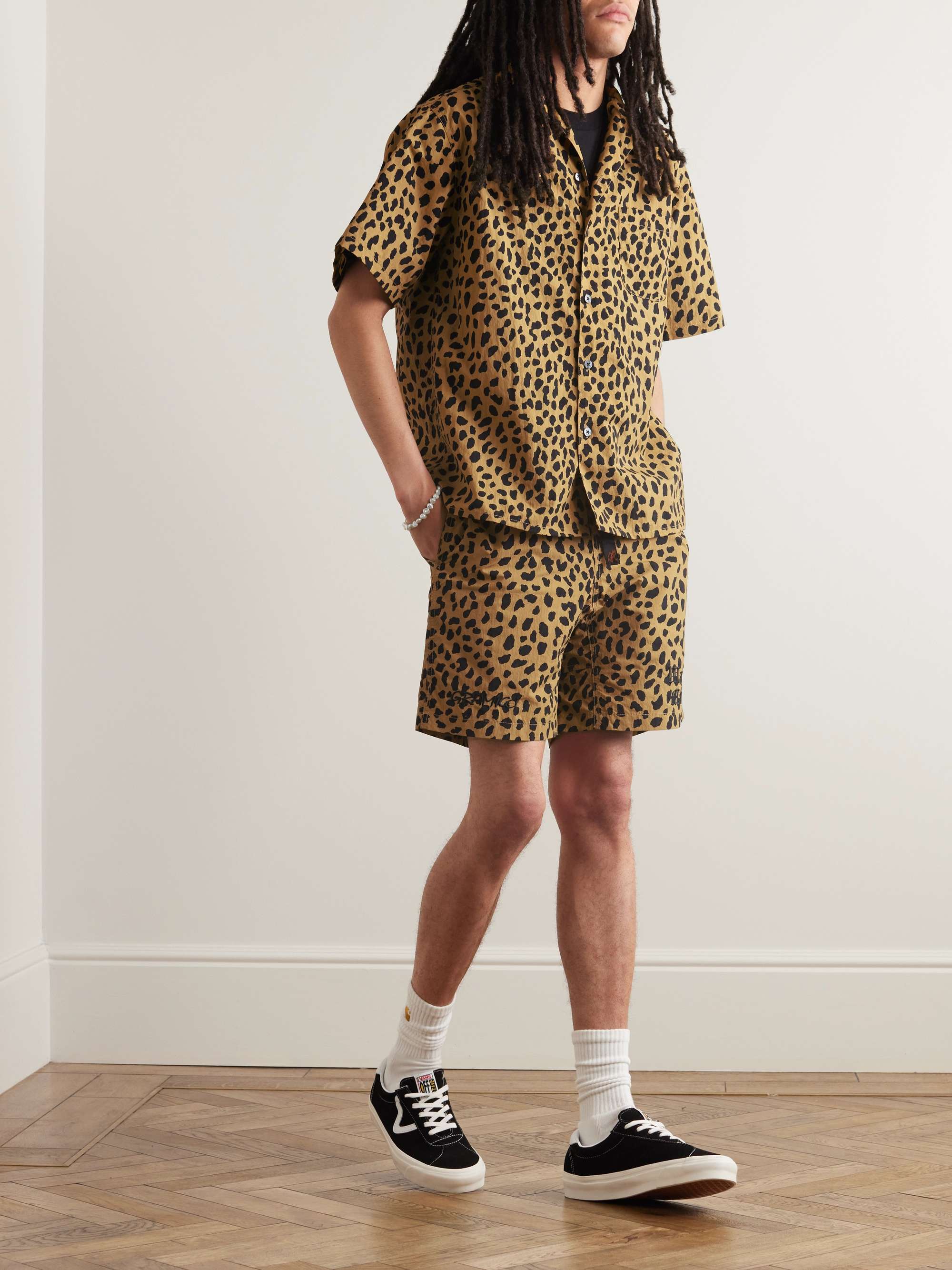 + Gramicci Straight-Leg Belted Leopard-Print Nylon Shorts