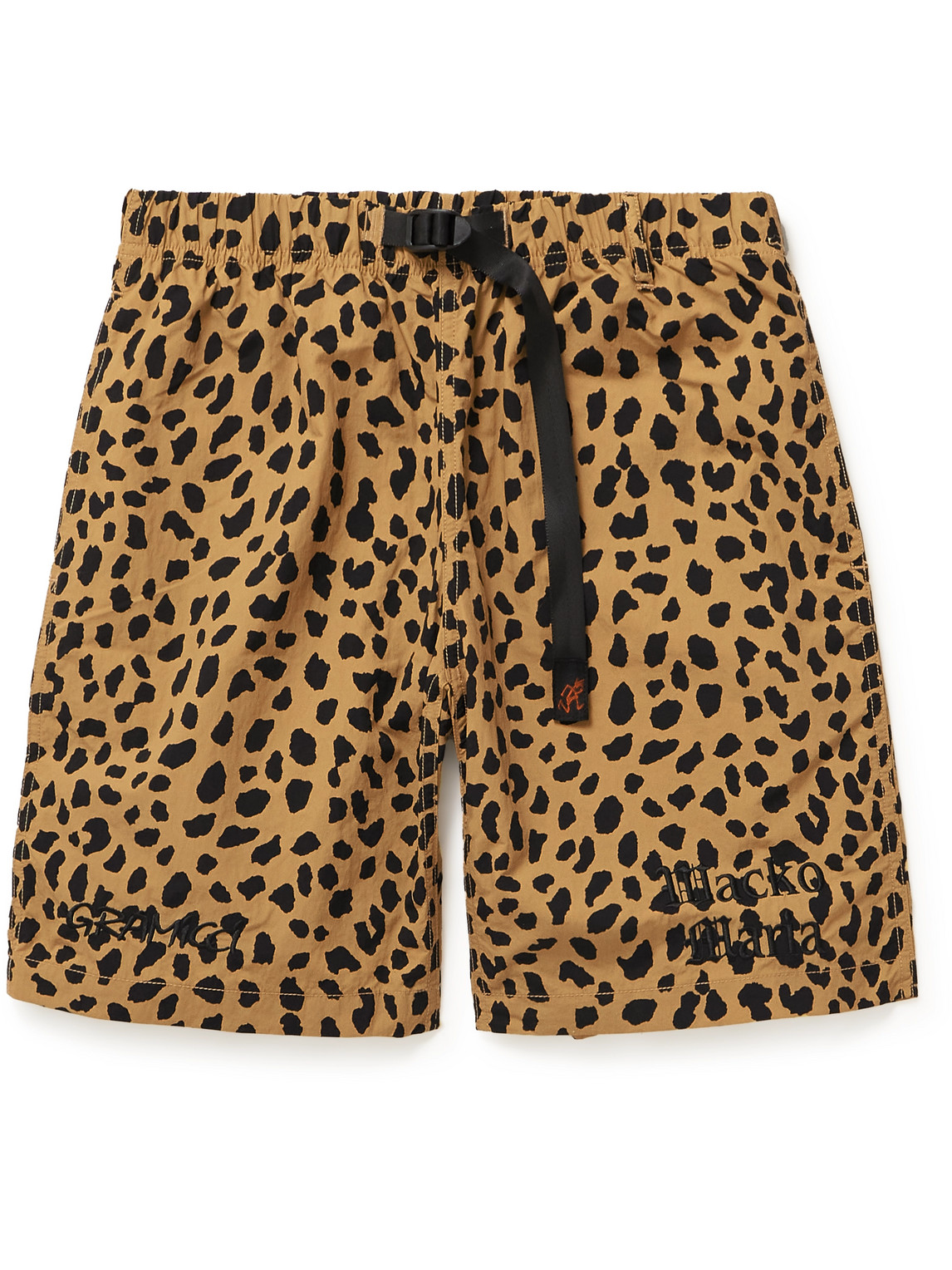 Gramicci Straight-Leg Belted Leopard-Print Nylon Shorts