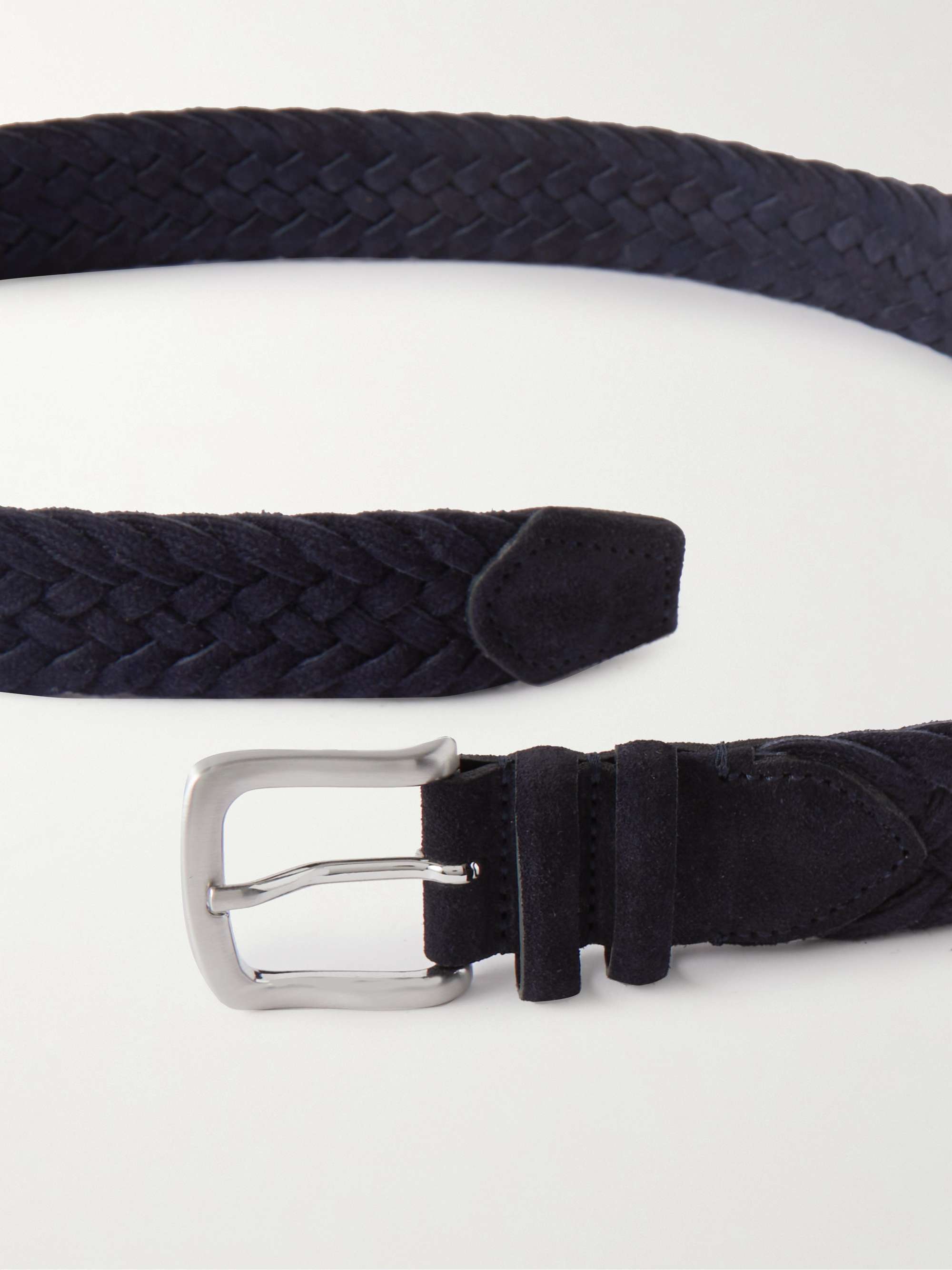 MR P. 3.5cm Woven Suede Belt