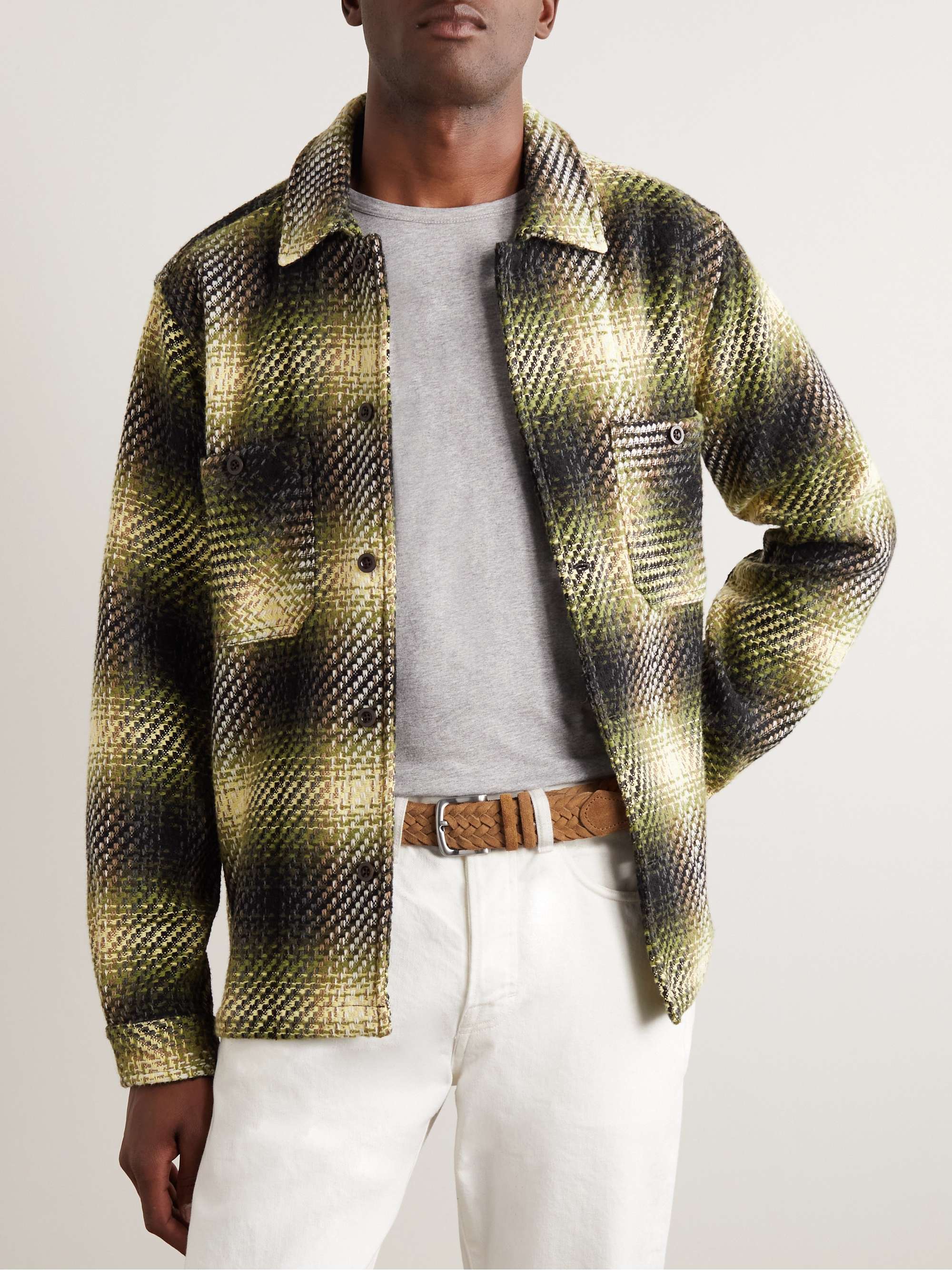 MR P. 3.5cm Woven Suede Belt