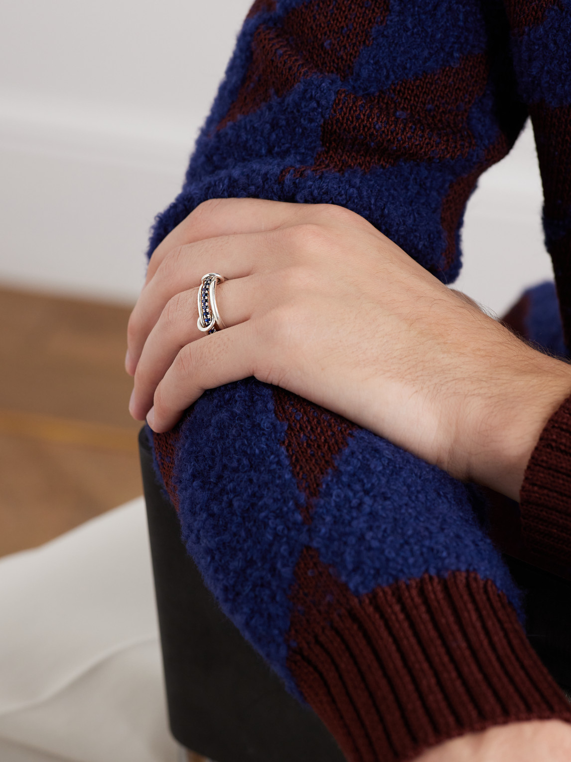 Shop Spinelli Kilcollin Petunia Bleu Sterling Silver Sapphire Ring In Blue