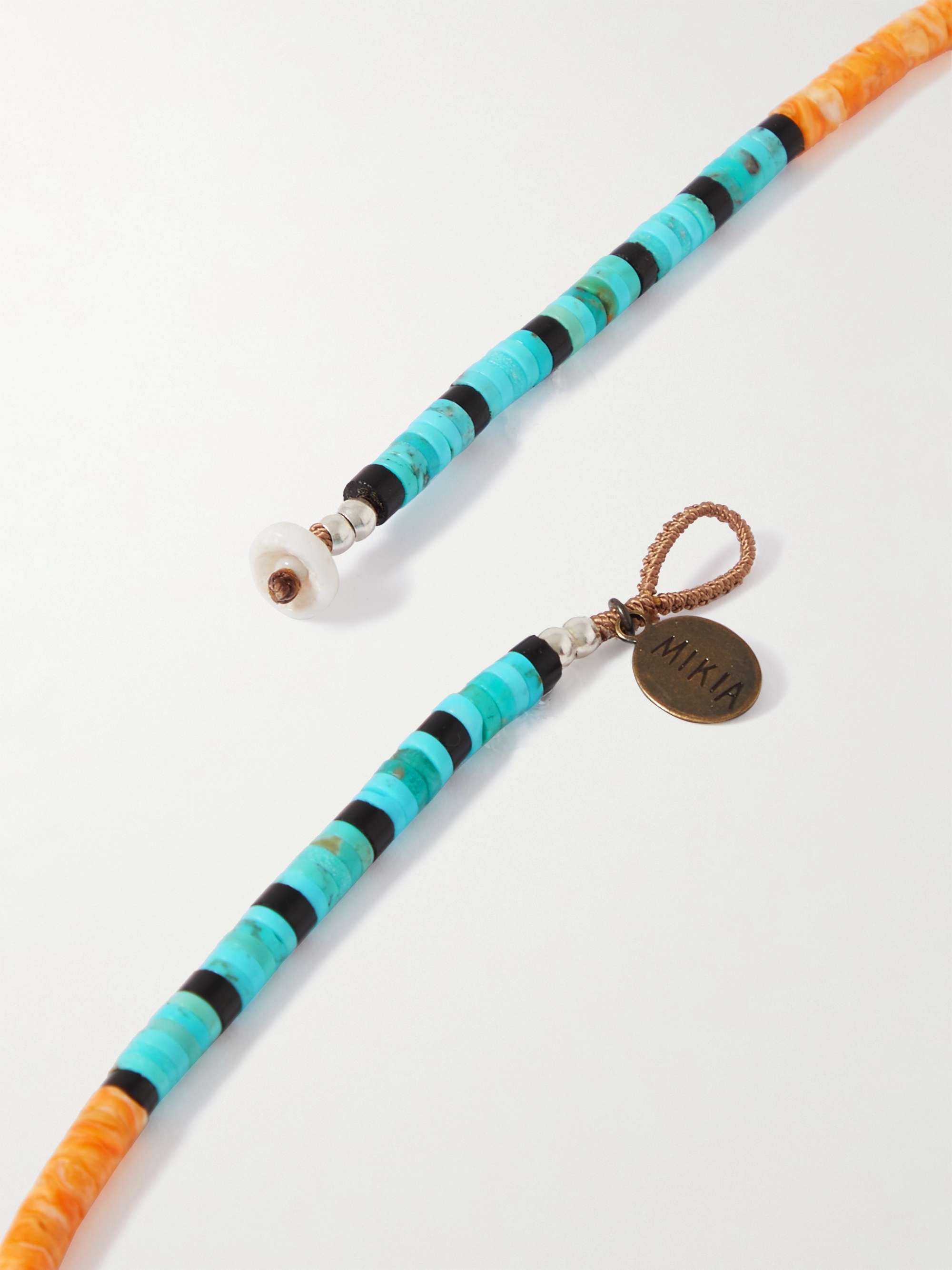 MIKIA Heilish Multi-Stone and Silver Beaded Necklace