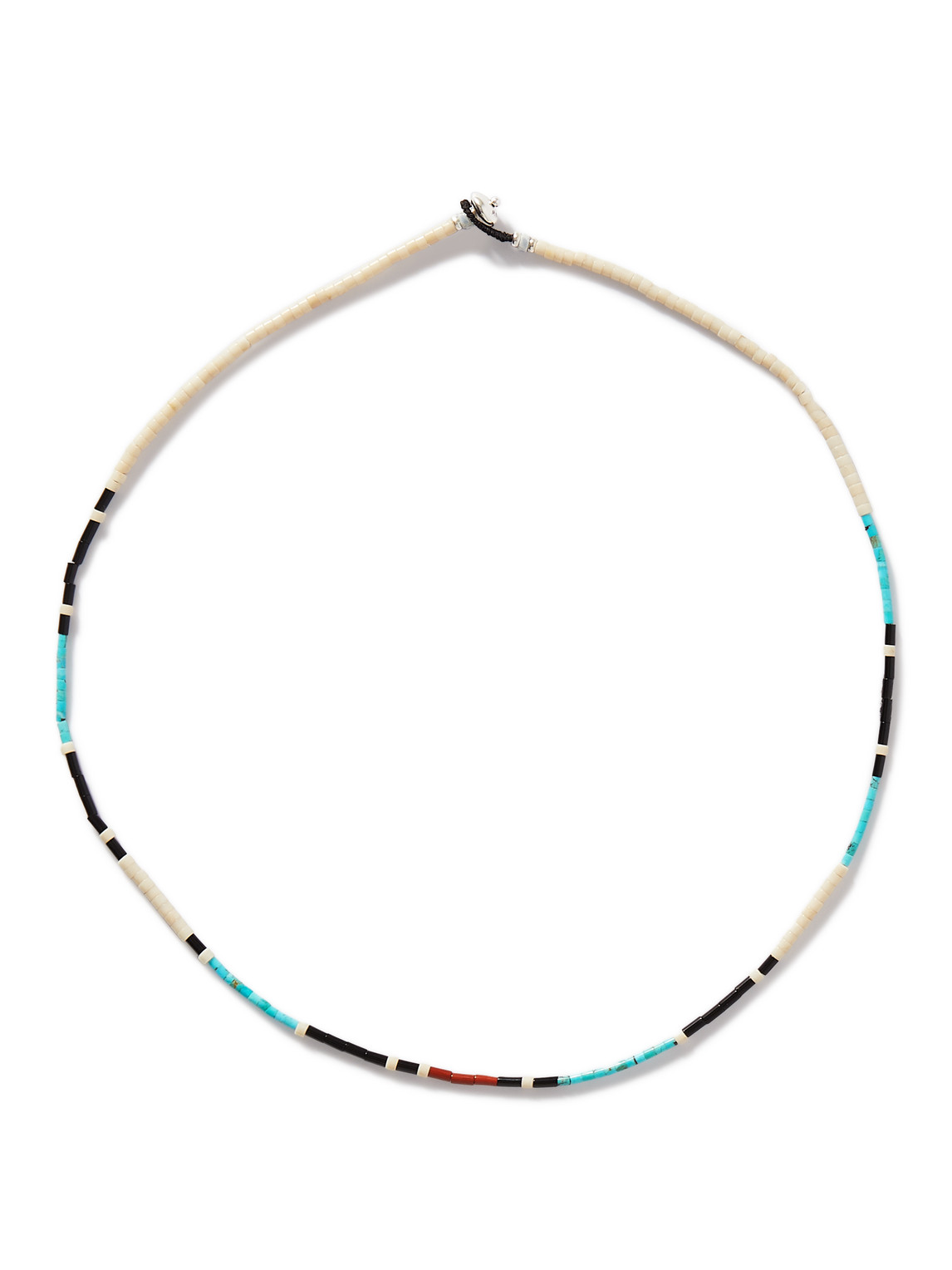 Silver Multi-Stone Beaded Necklace