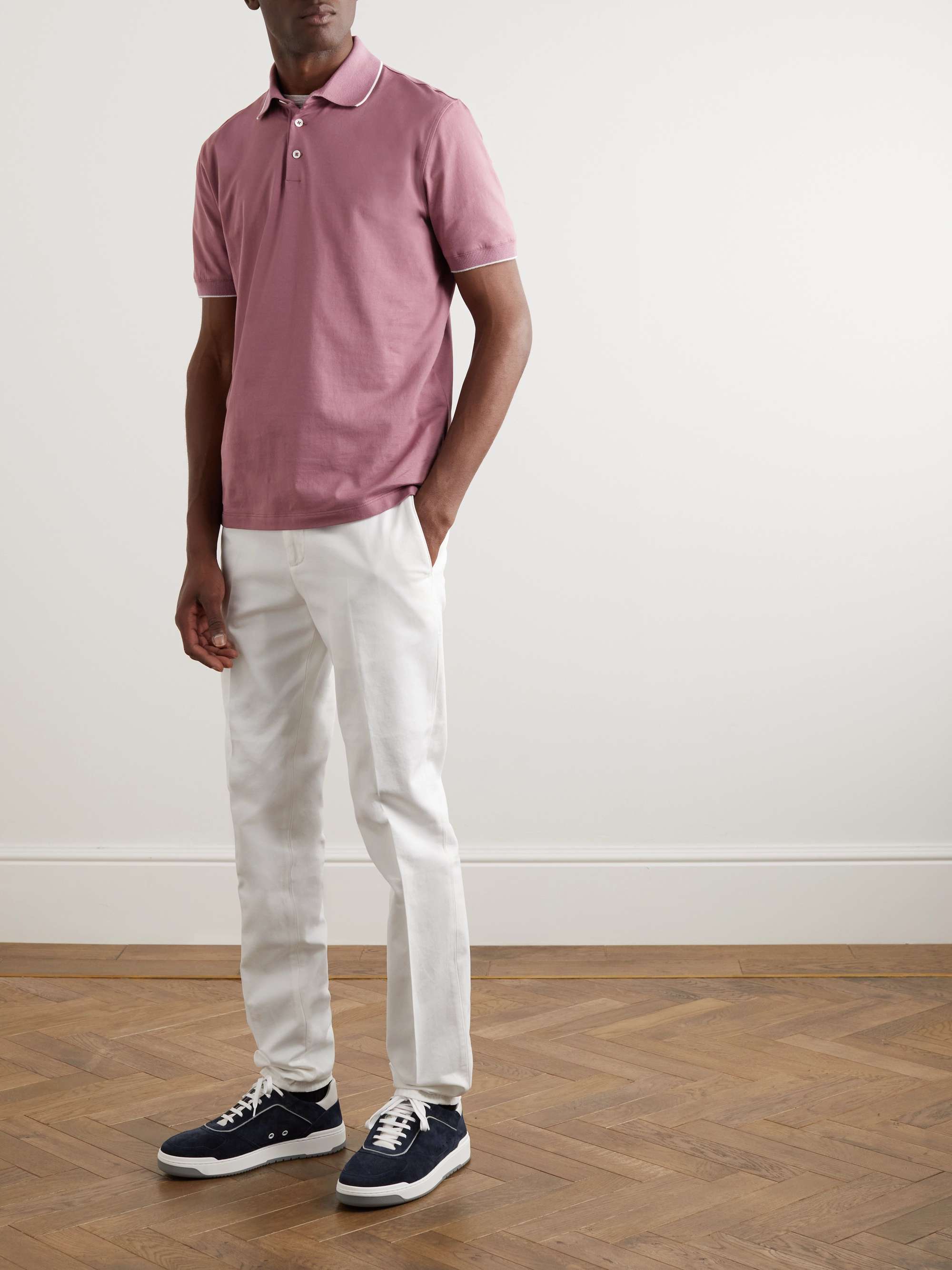 BRUNELLO CUCINELLI Cotton-Jersey Polo Shirt for Men | MR PORTER