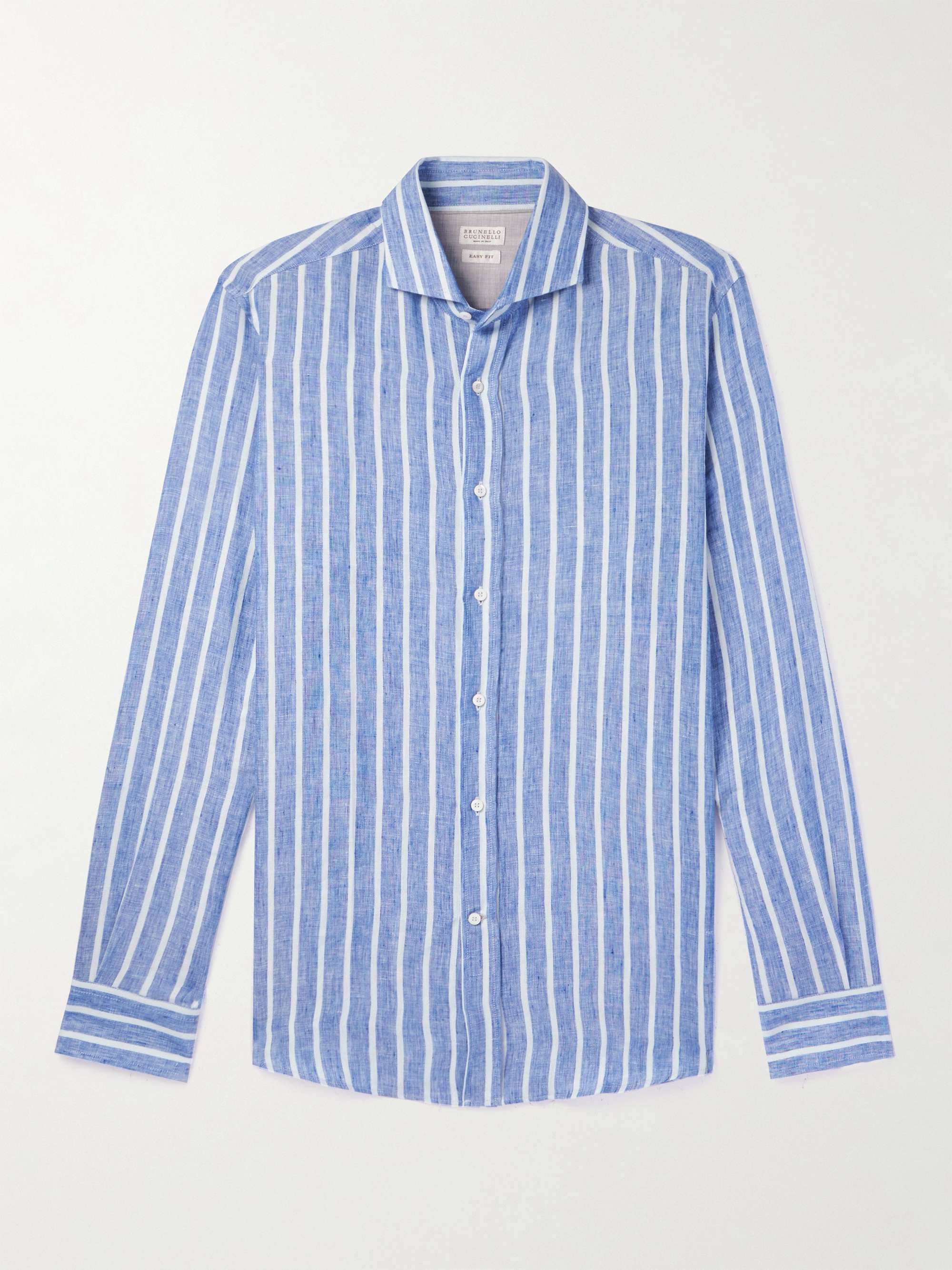 BRUNELLO CUCINELLI Striped Linen Shirt for Men | MR PORTER